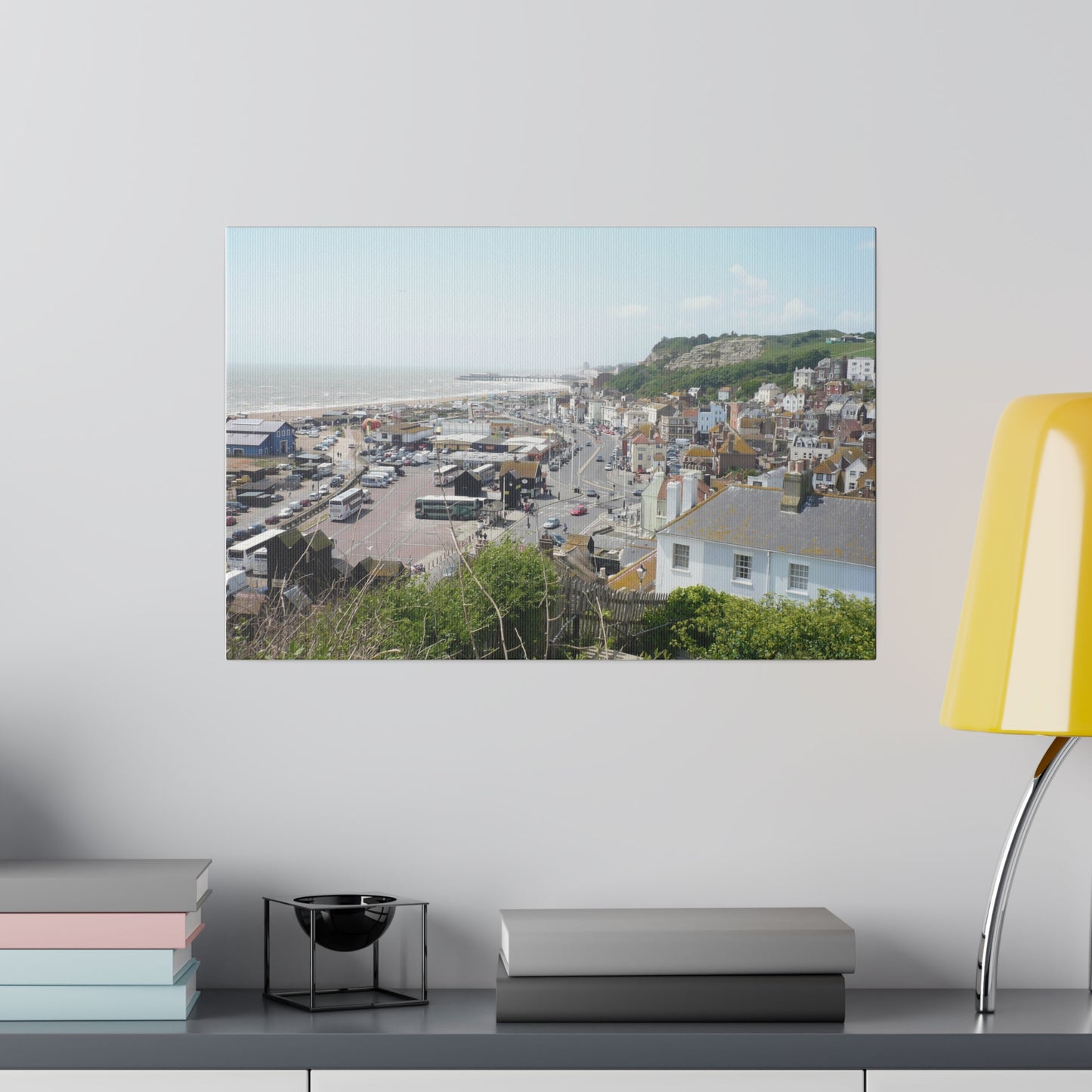 Hastings Sea Front, East-hill Steps, Pier Pre Fire Canvas - The Trio Synergize Group