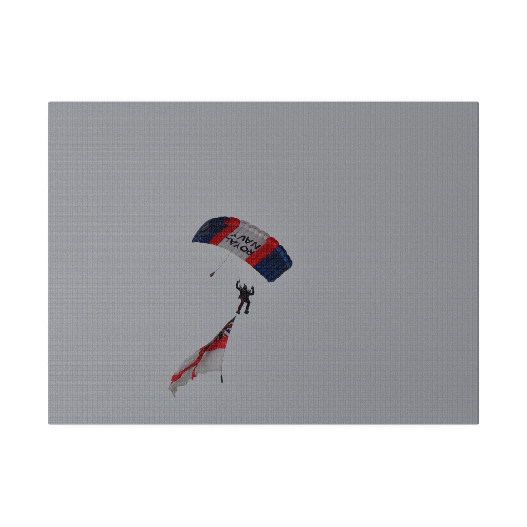 Royal Navy Parachuter With Flag Canvas - The Trio Synergize Group