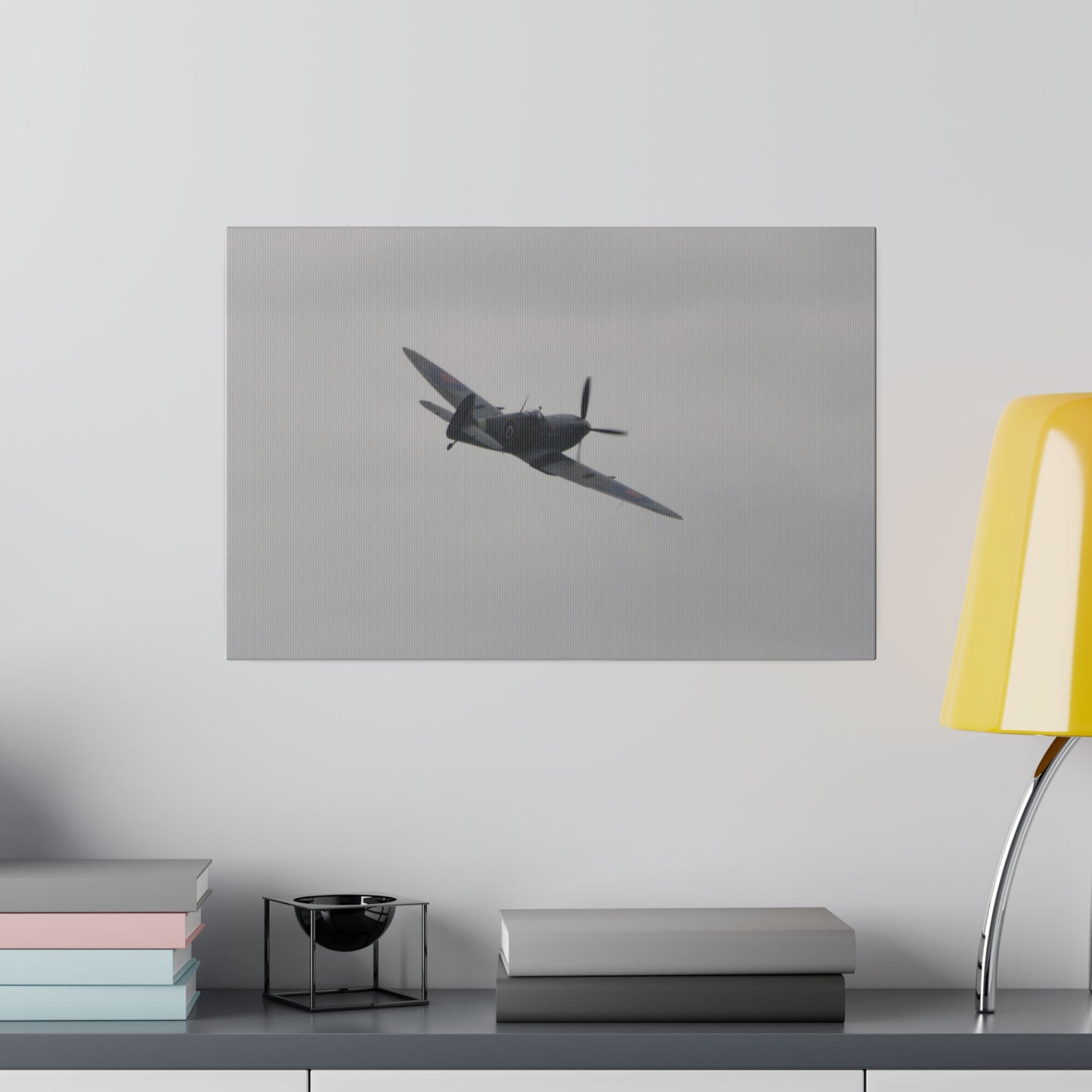 Spitfire MK Vc AR501 Flying Away With Top View Canvas - The Trio Synergize Group