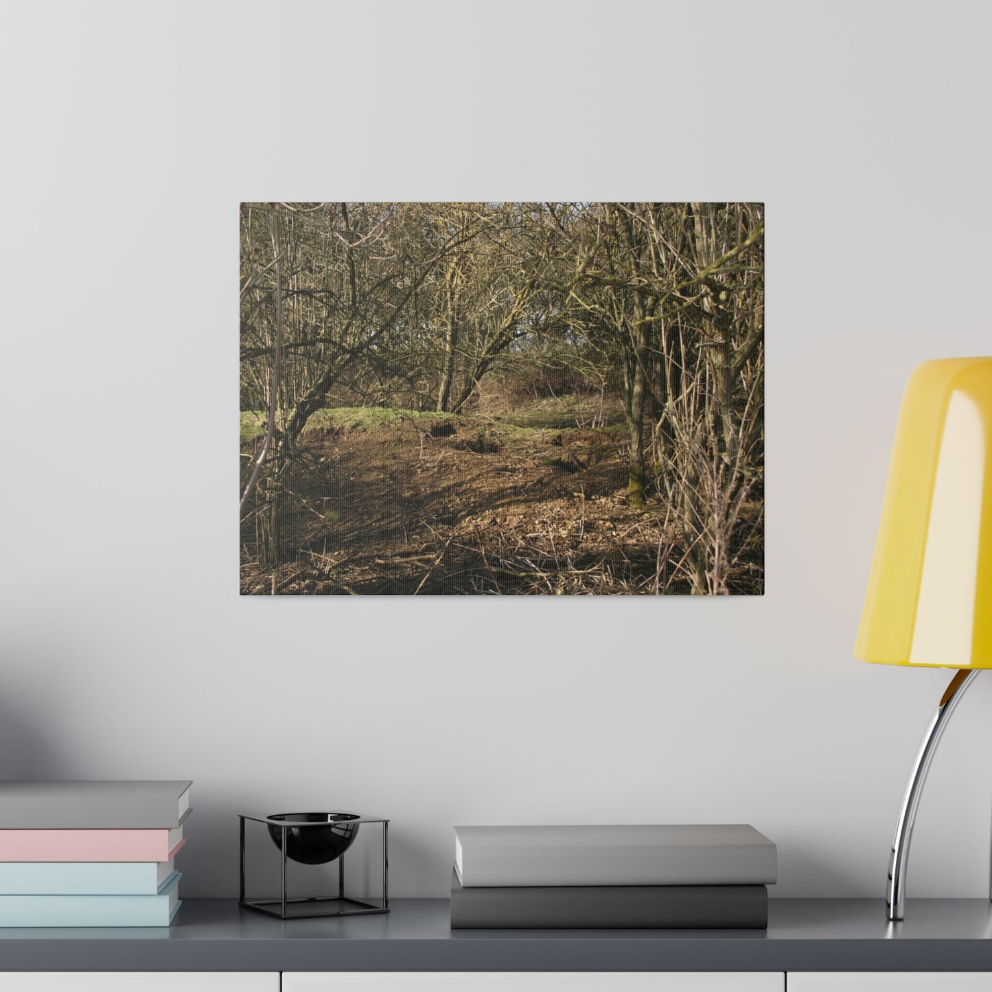 Woodland Landscape In Winter Canvas
