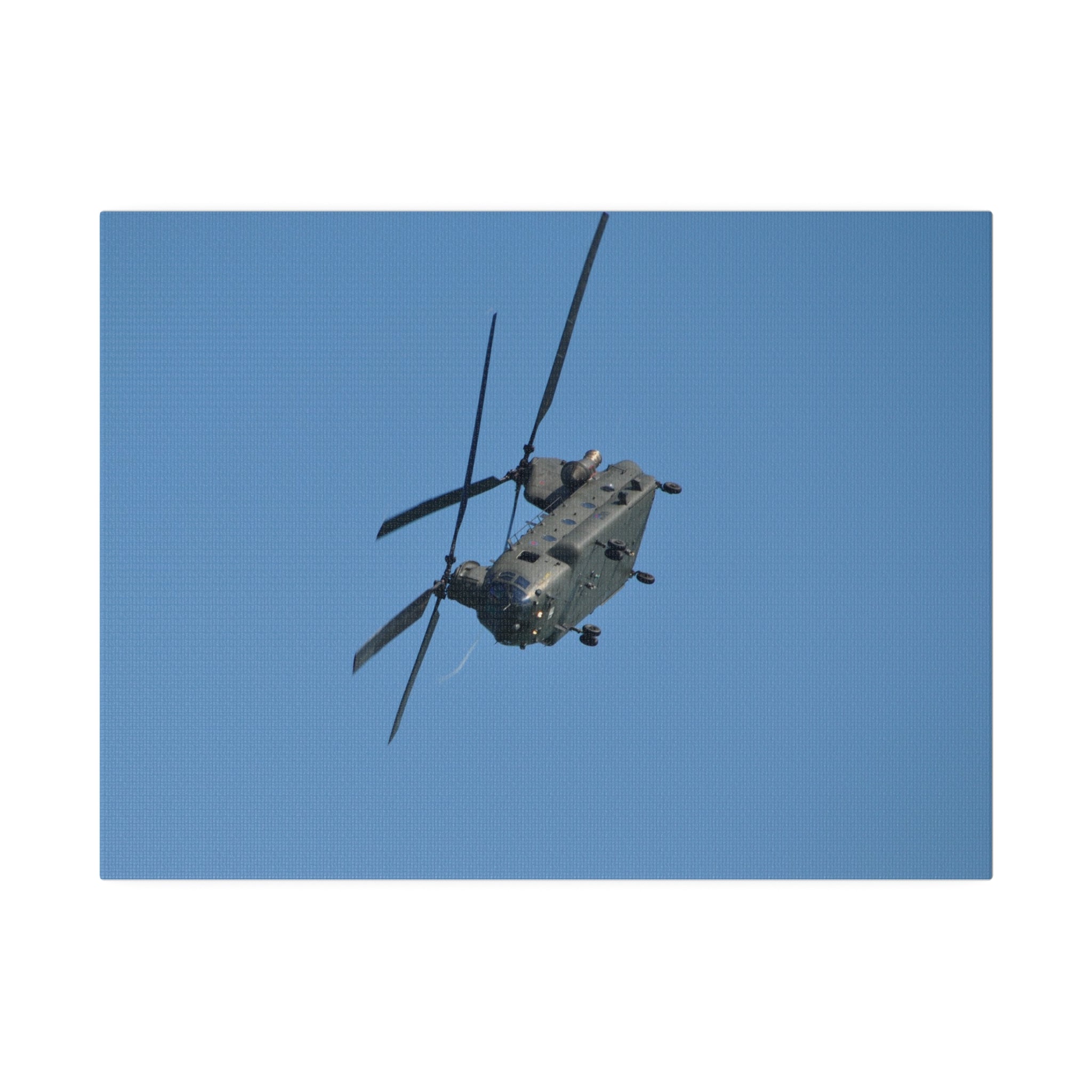 Chinook Helicopter Looping Around Canvas - The Trio Synergize Group
