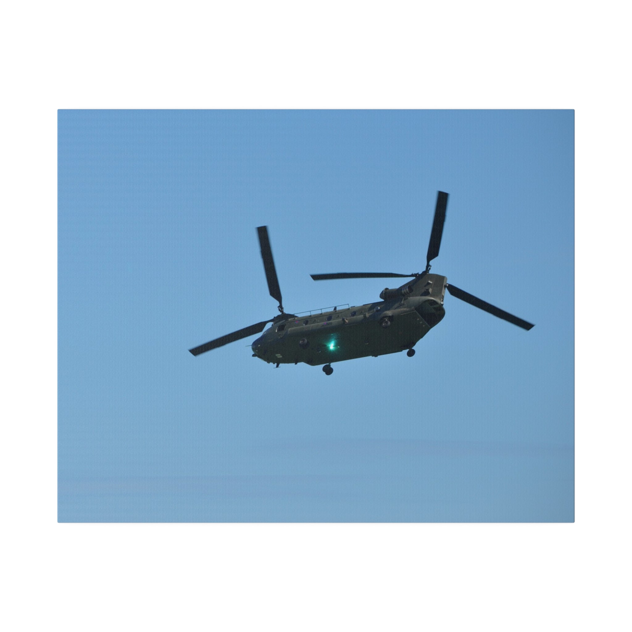 Chinook Helicopter Flying Left Undercarriage Light On Canvas - The Trio Synergize Group