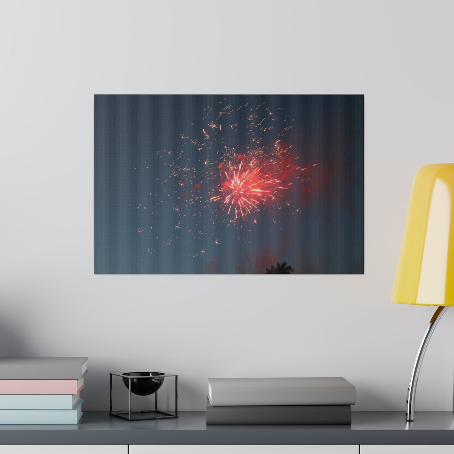 Sparking Red Firework Canvas Print - The Trio Synergize Group
