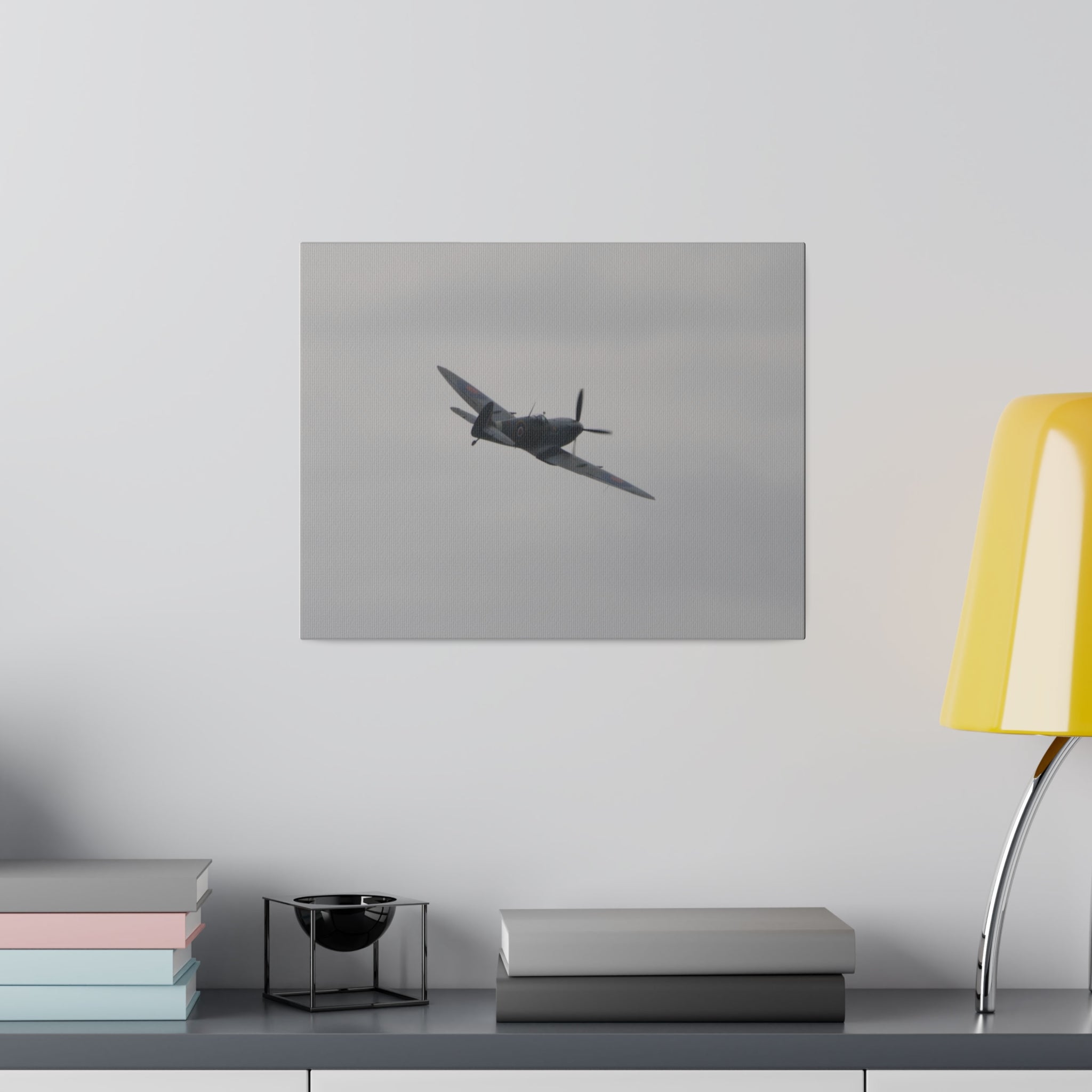 Spitfire MK Vc AR501 Flying Away With Top View Canvas - The Trio Synergize Group