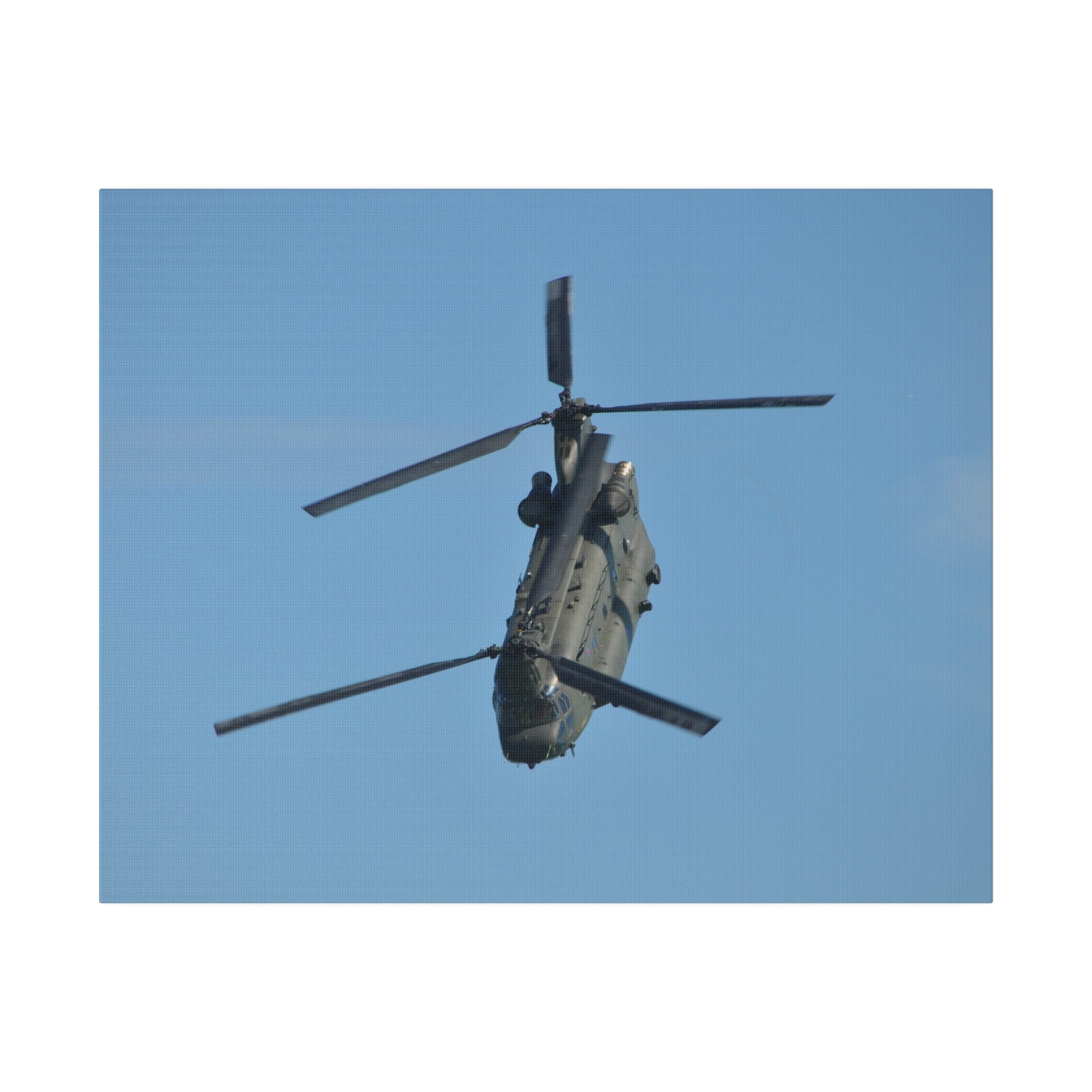 Chinook Helicopter Flying Forward Front And Top View Canvas - The Trio Synergize Group