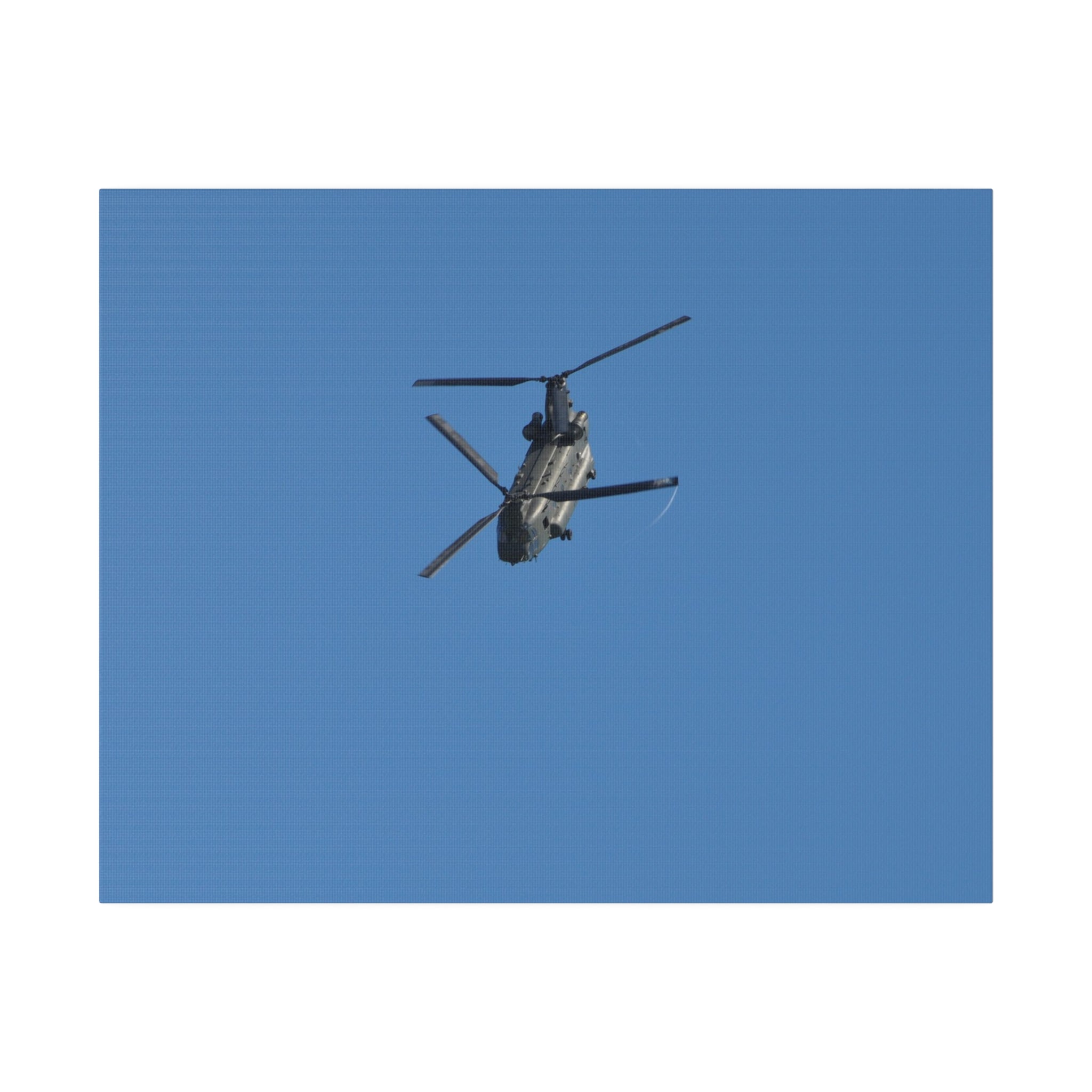 Chinook Helicopter Descending Canvas - The Trio Synergize Group