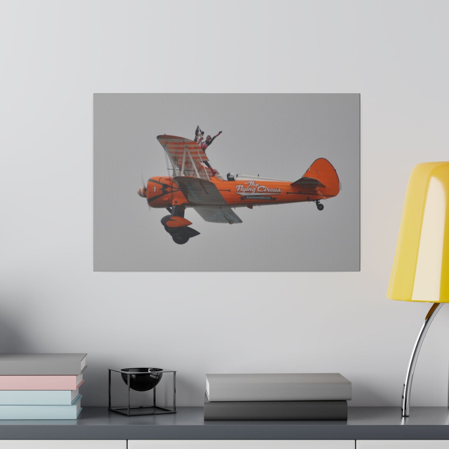 The Wing Walker Standing Without Harness Left Arm Up Canvas - The Trio Synergize Group