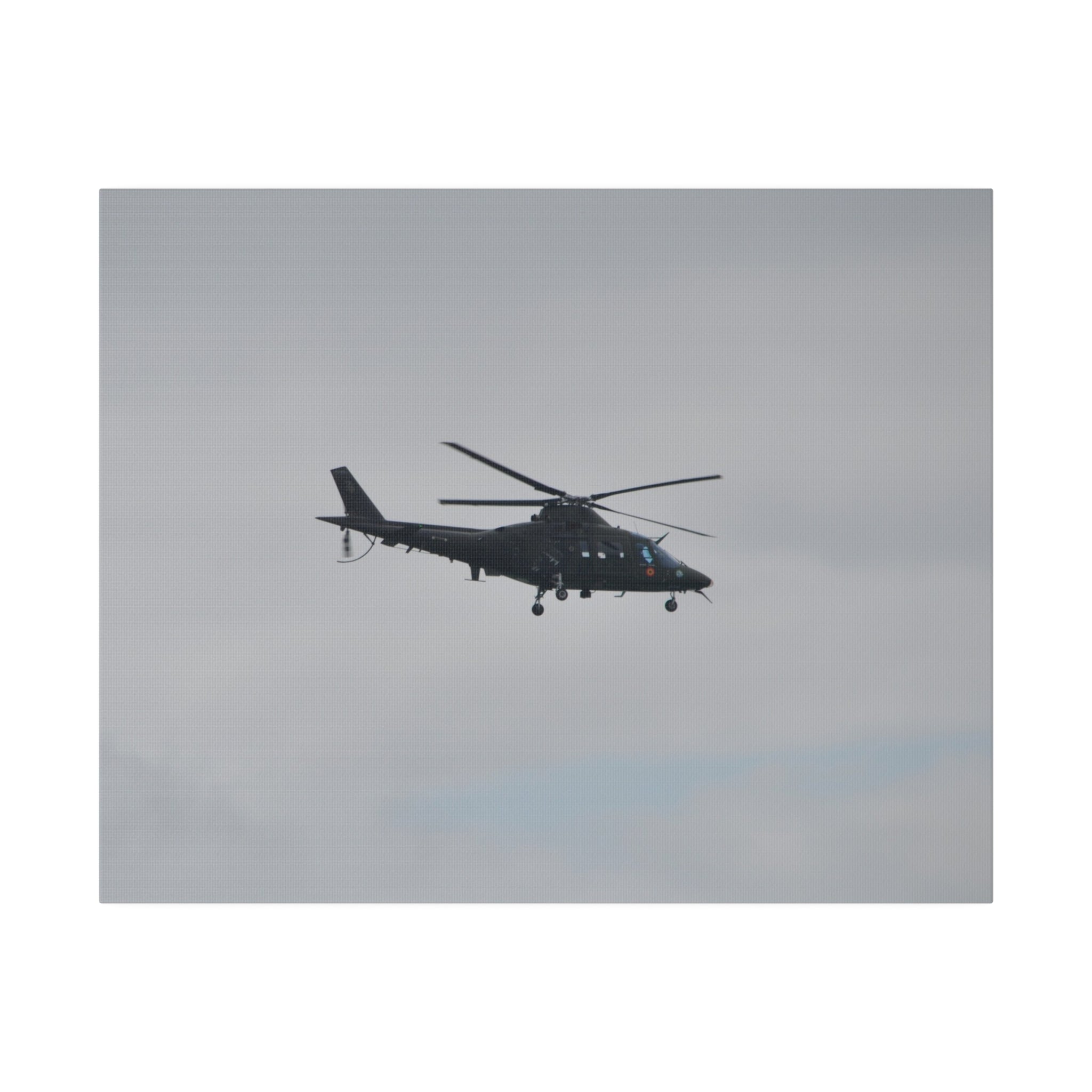 Lynx Helicopter Flying From The Left With Side View Canvas - The Trio Synergize Group