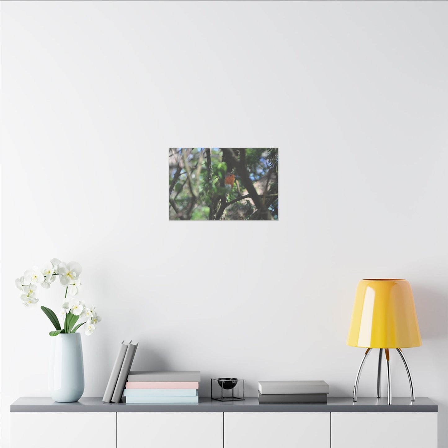 Adult Robin Looking To The Right Through The Trees Canvas - The Trio Synergize Group