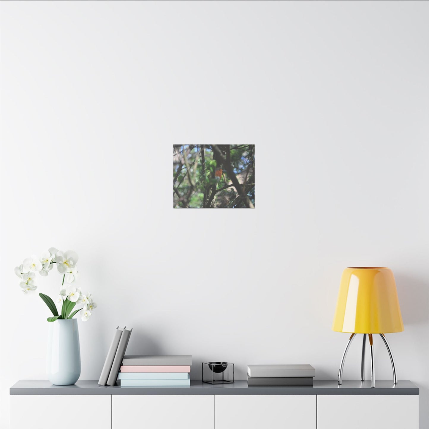 Adult Robin Looking To The Right Through The Trees Canvas - The Trio Synergize Group