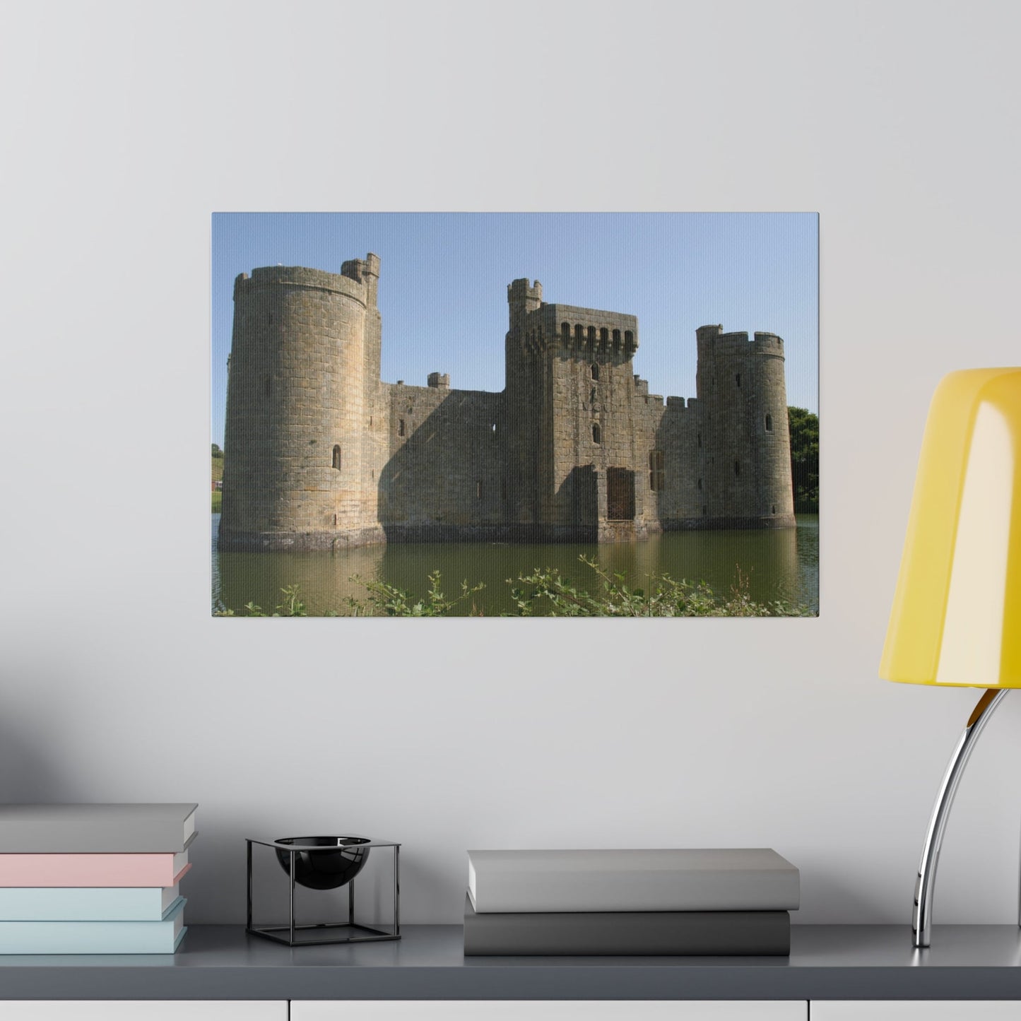 Bodiam Castle From The Side Canvas - The Trio Synergize Group