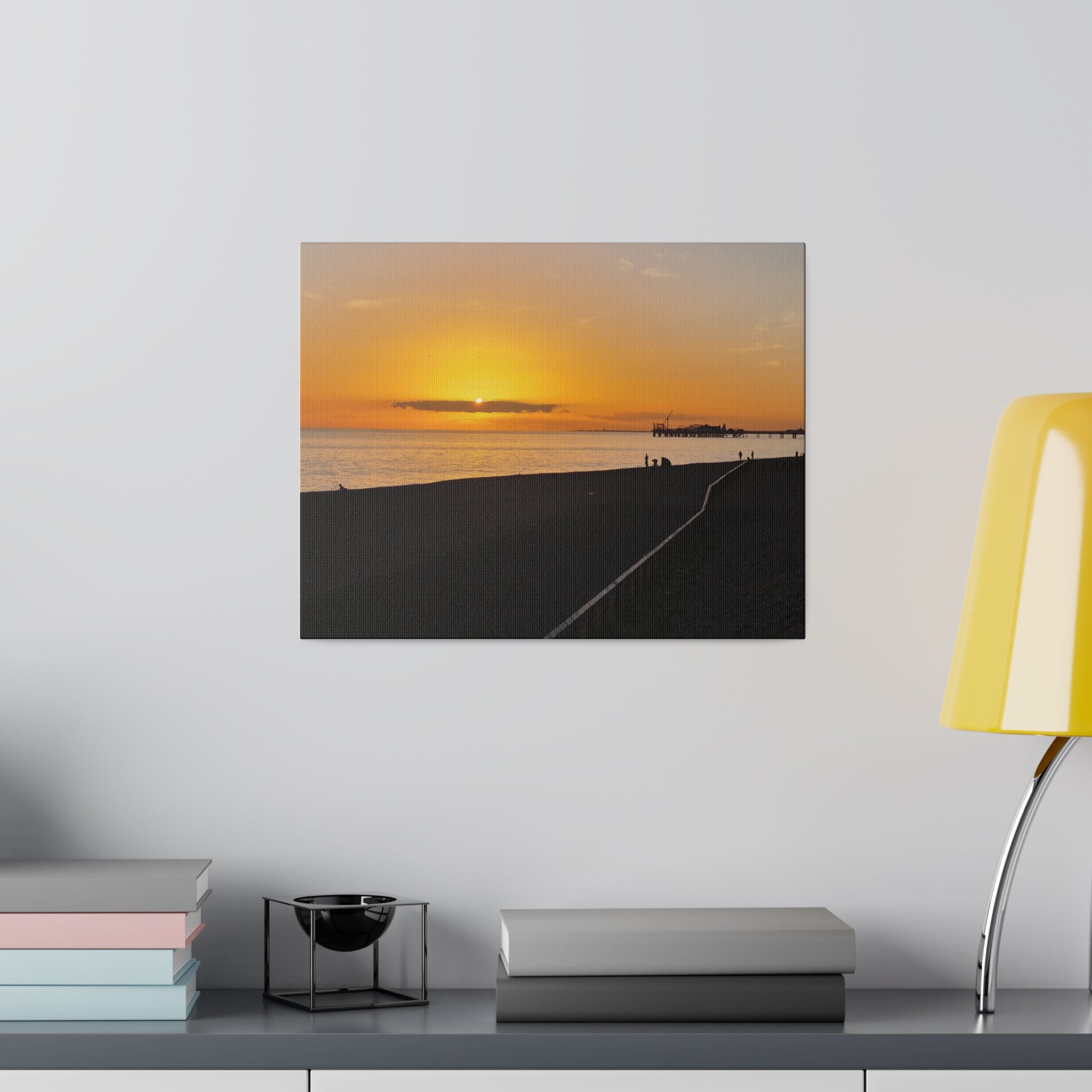 Brighton Sunset Over The Sea And Pier Canvas - The Trio Synergize Group