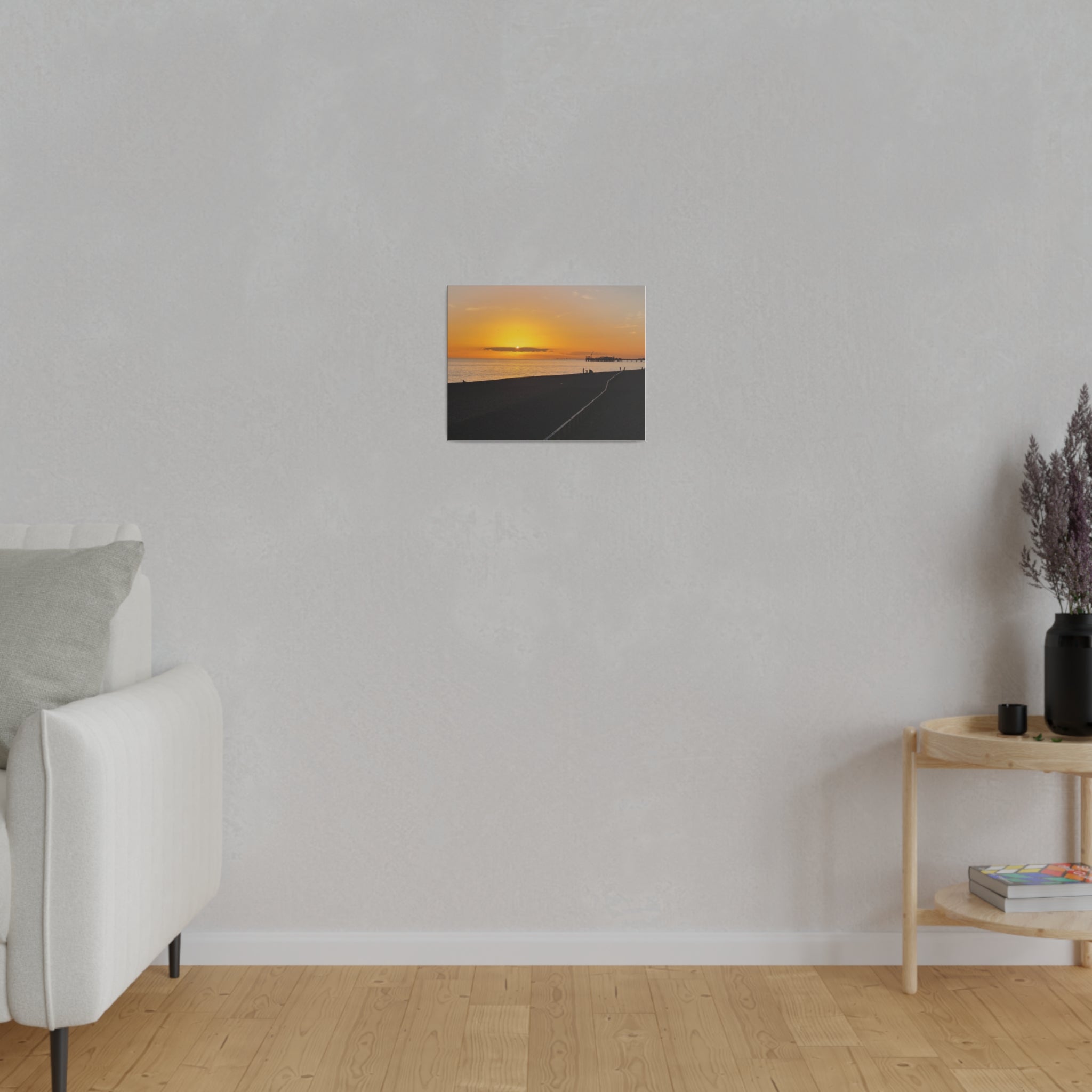 Brighton Sunset Over The Sea And Pier Canvas - The Trio Synergize Group