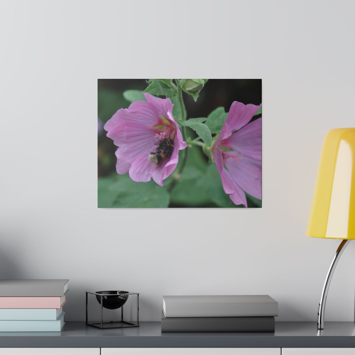 Bumblebee On A Flower, Matte Canvas, Stretched, 0.75" - The Trio Synergize Group