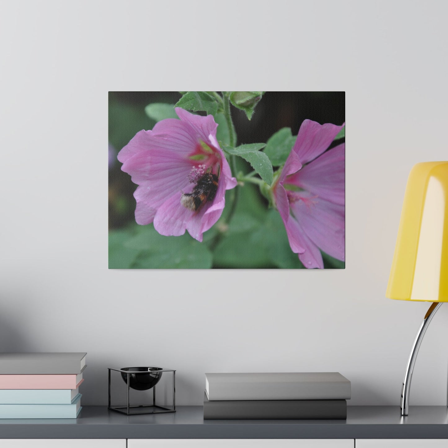 Bumblebee On A Flower, Matte Canvas, Stretched, 0.75" - The Trio Synergize Group