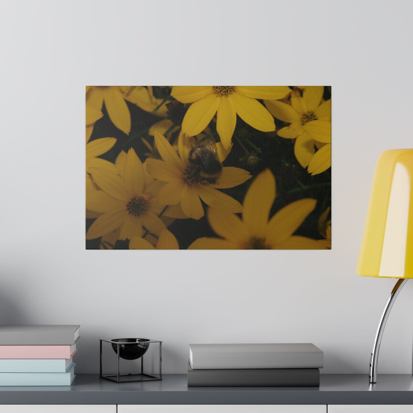 Bumblebee Yellow Coreopsis Canvas - Buzzing Beauty! - The Trio Synergize Group