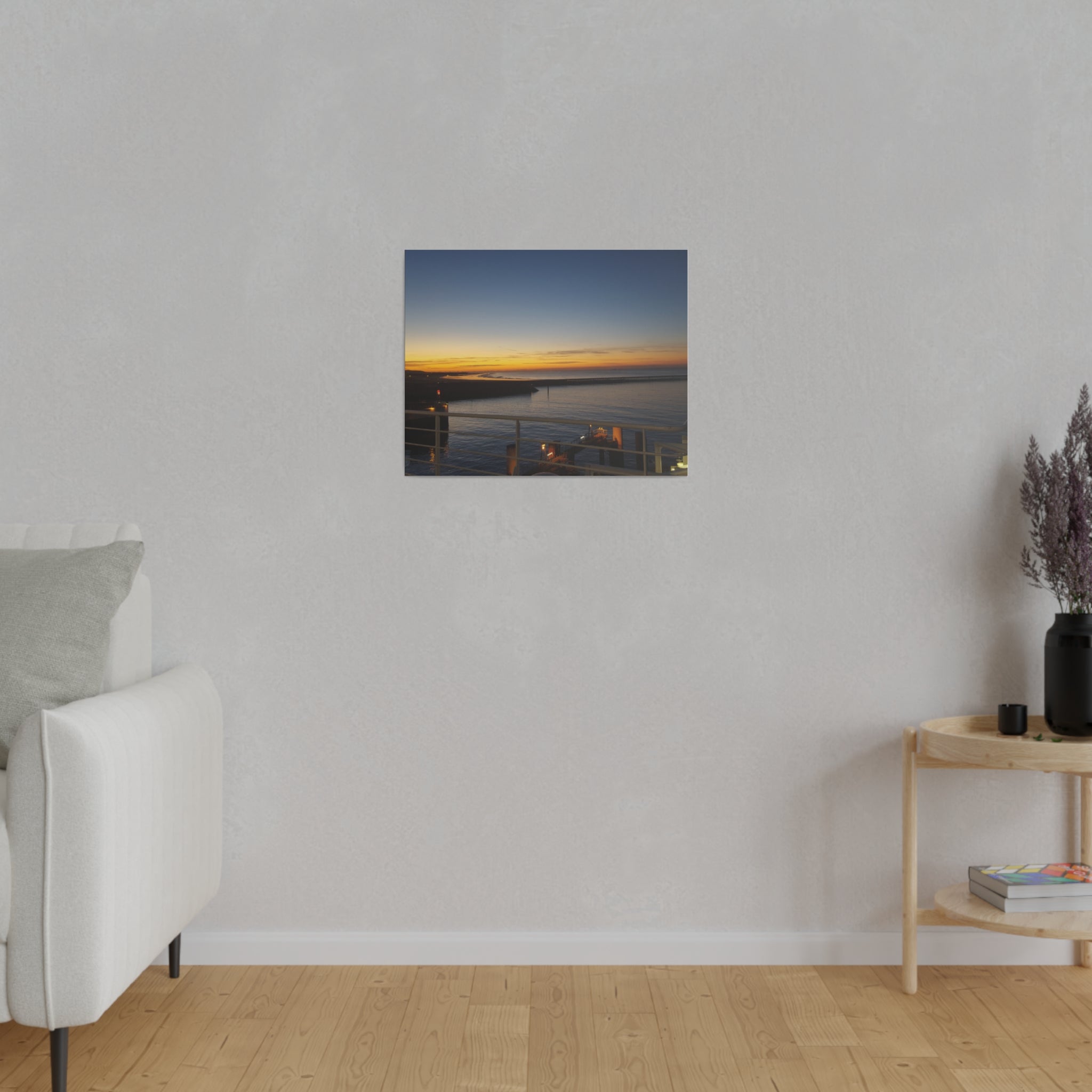 Calais Sunset from the Ferry Different Angle Canvas - The Trio Synergize Group