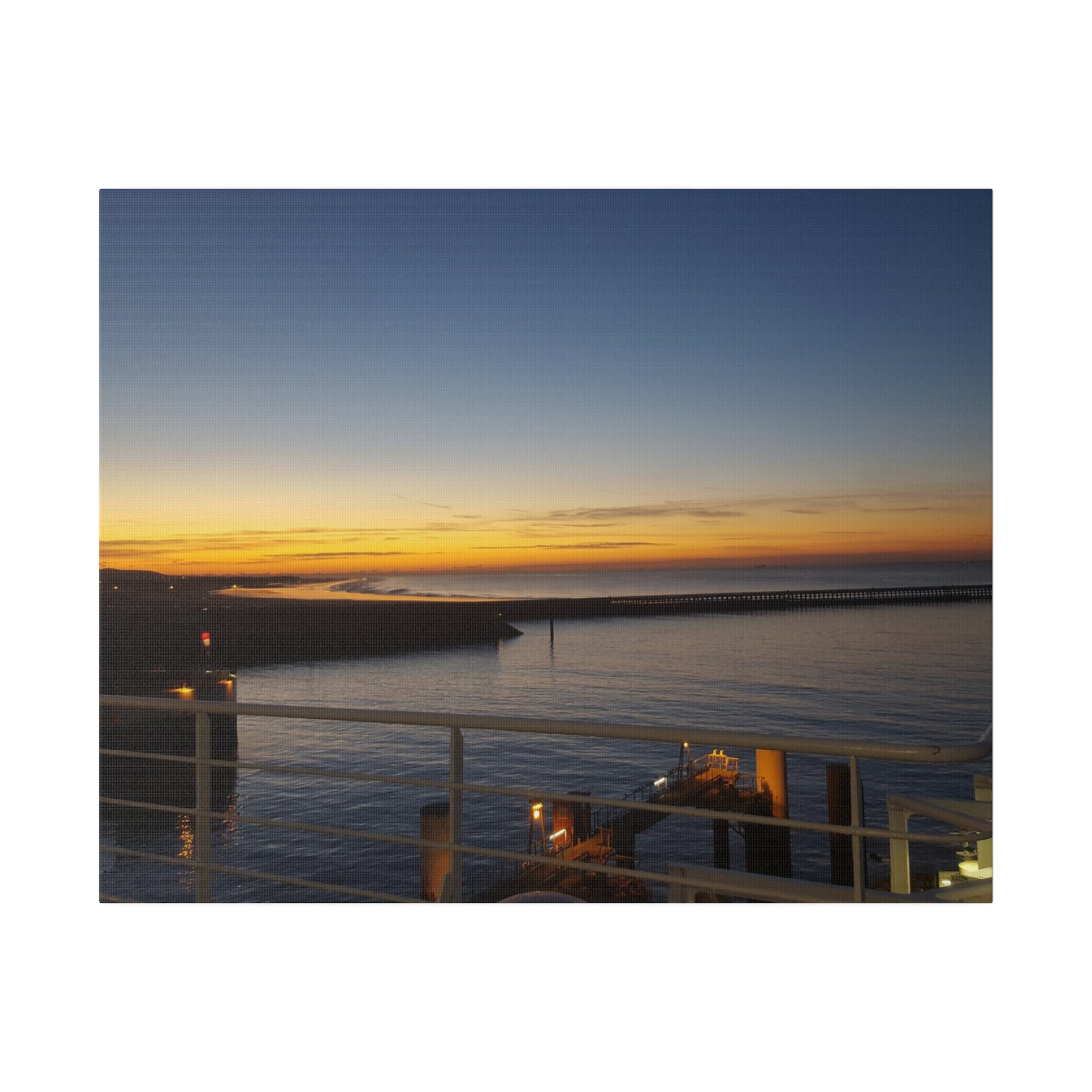 Calais Sunset from the Ferry Different Angle Canvas - The Trio Synergize Group