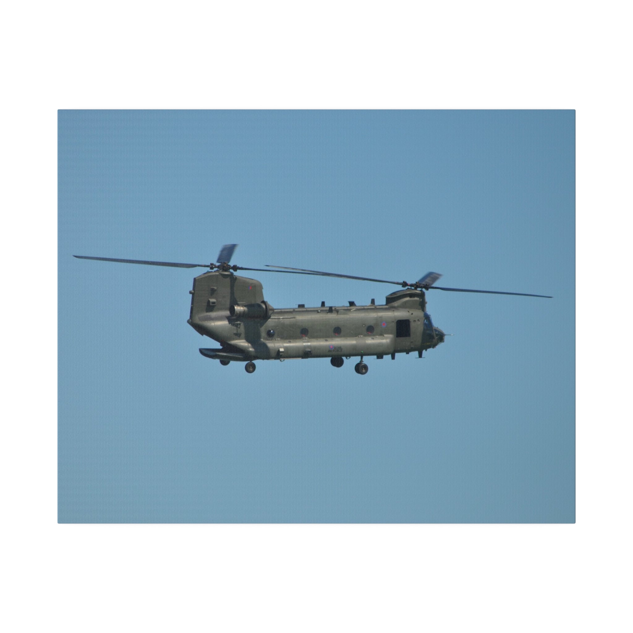 Chinook Helicopter Side View With Cargo Door Open Canvas - The Trio Synergize Group