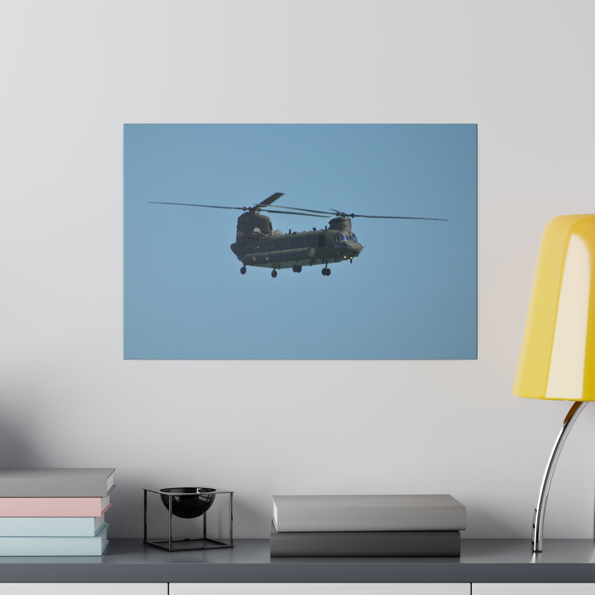 Chinook Helicopter Flying With Front And Side View Canvas - The Trio Synergize Group