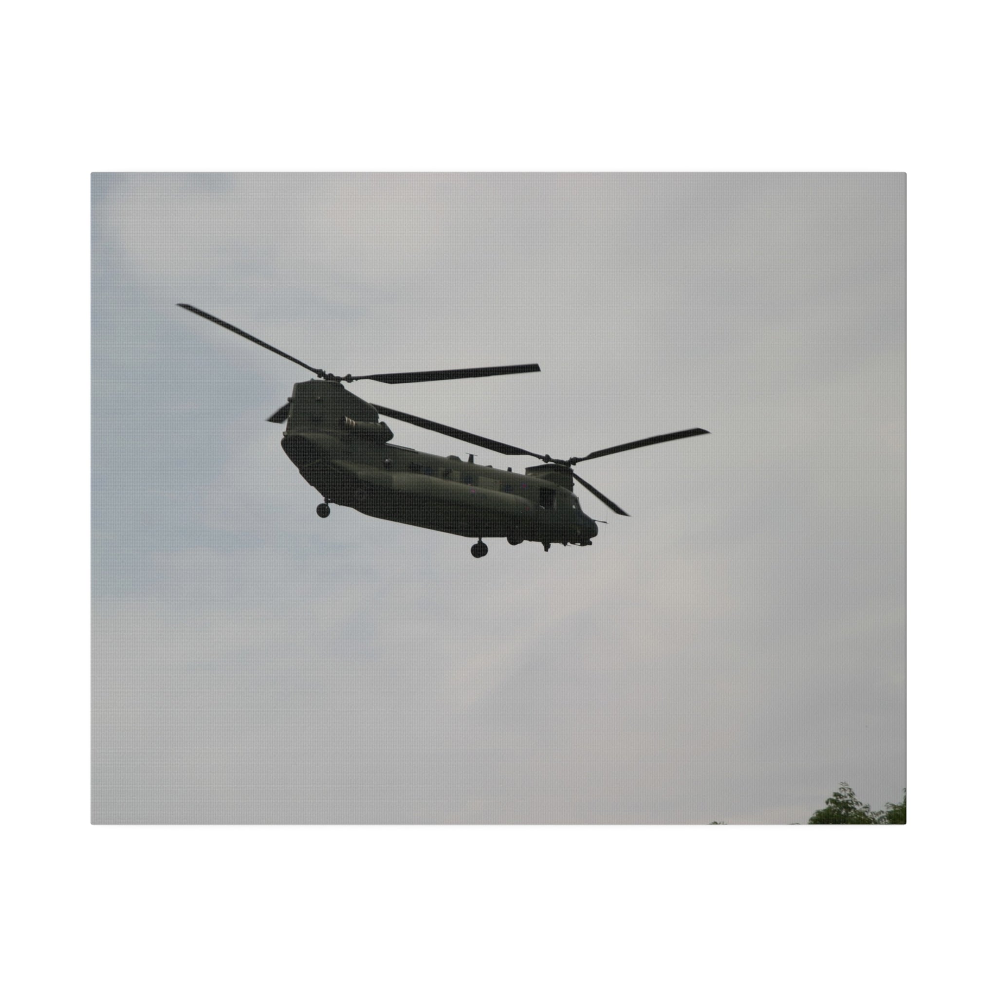 Chinook Helicopter Flying Canvas - The Trio Synergize Group
