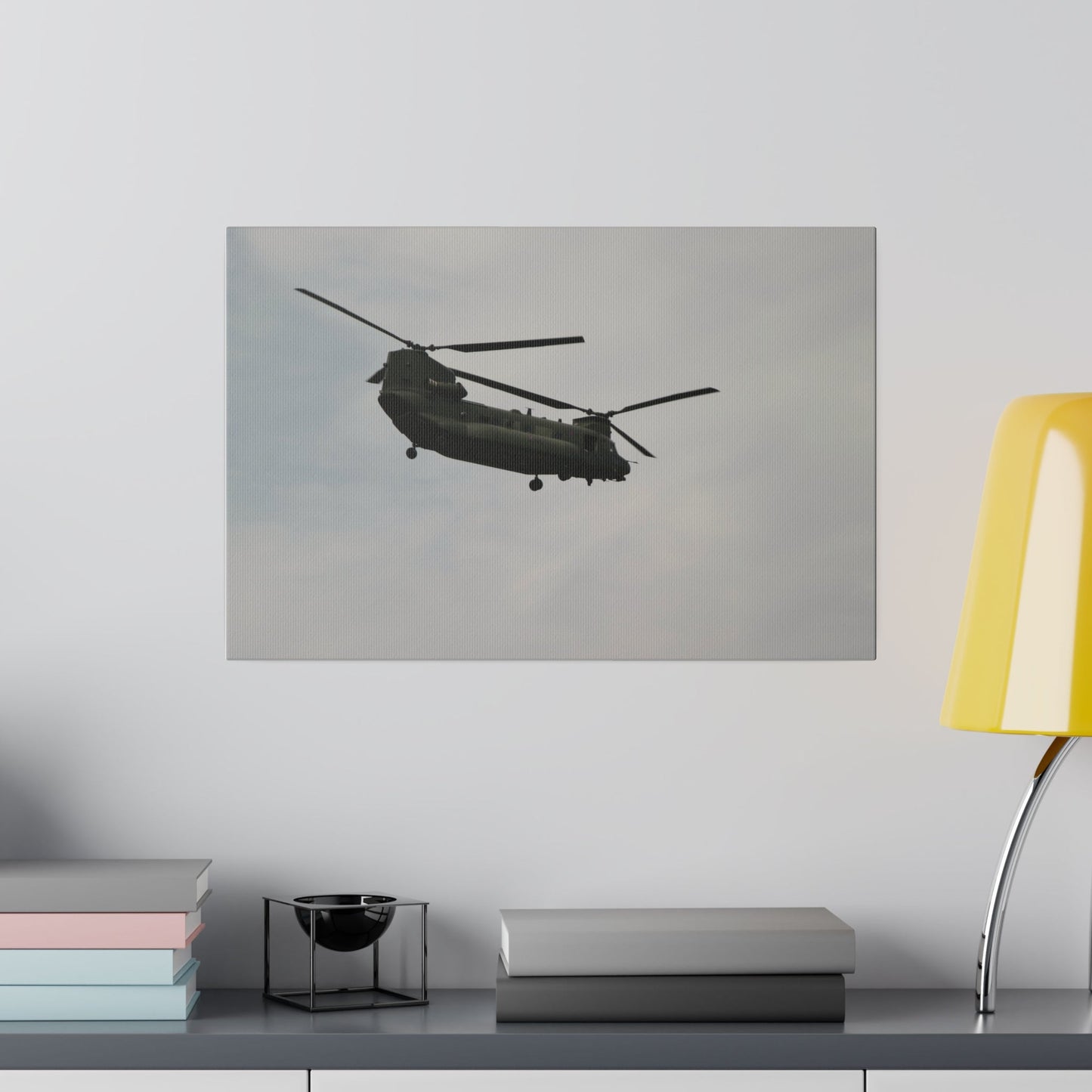 Chinook Helicopter Flying Canvas - The Trio Synergize Group