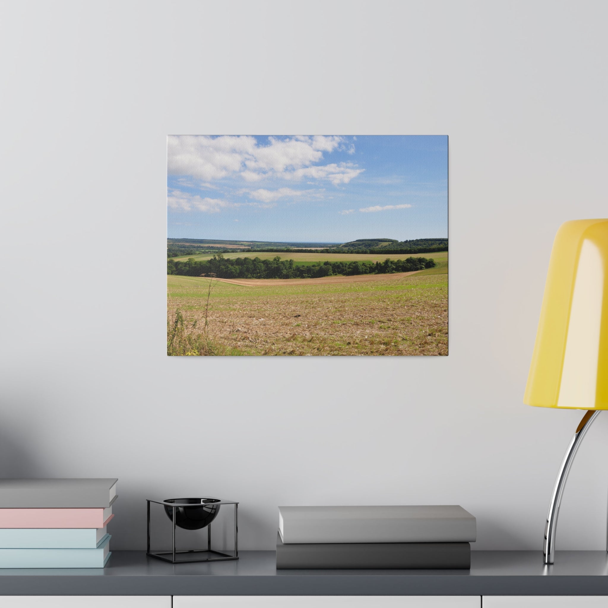 Countryside Fields Landscape With Farmland Canvas - The Trio Synergize Group