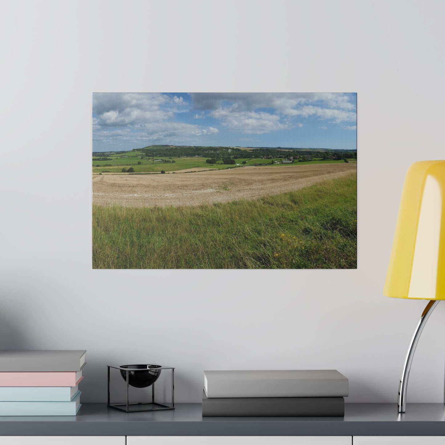 Countryside Fields Landscape, Matte Canvas, Stretched, 0.75" - The Trio Synergize Group