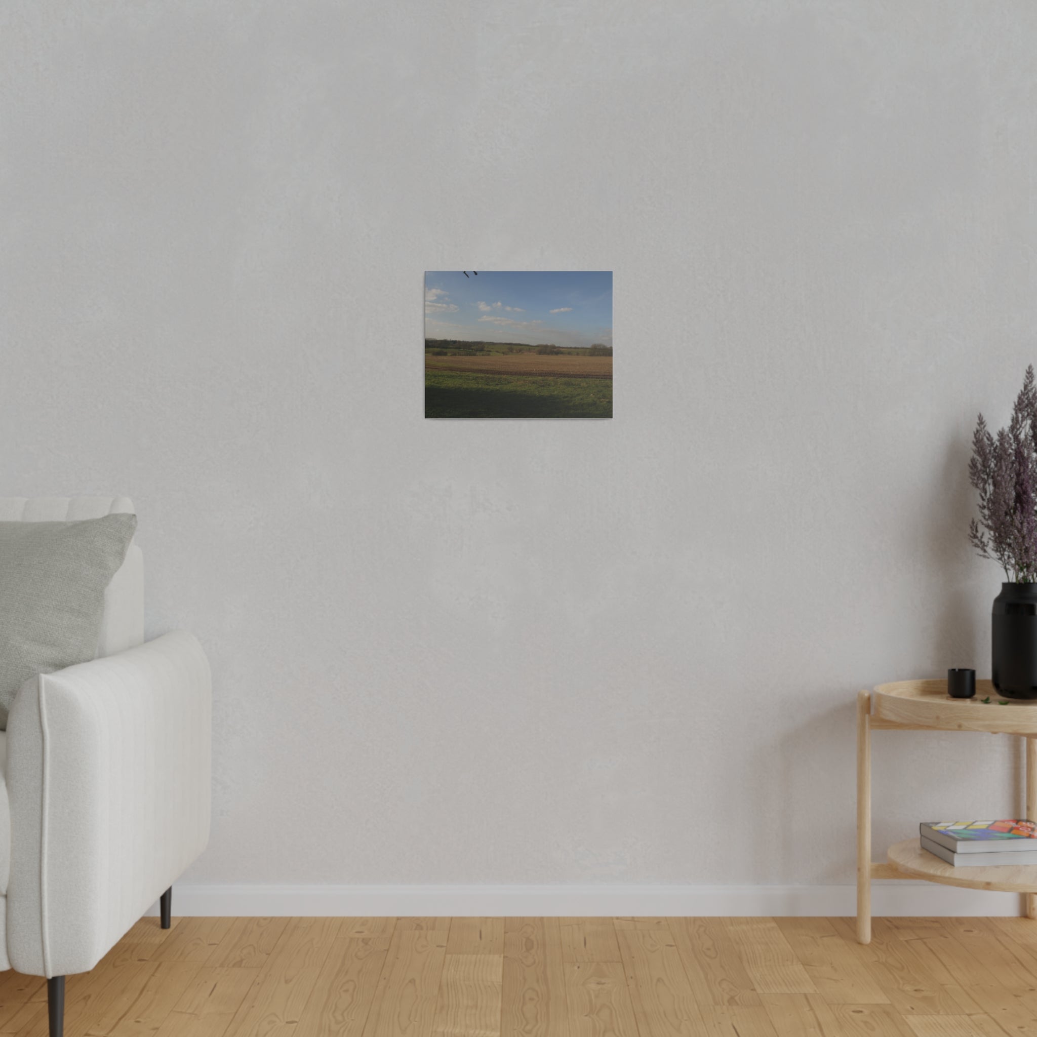 Countryside Landscape With Farm Fields and Lovely Sky Canvas - The Trio Synergize Group