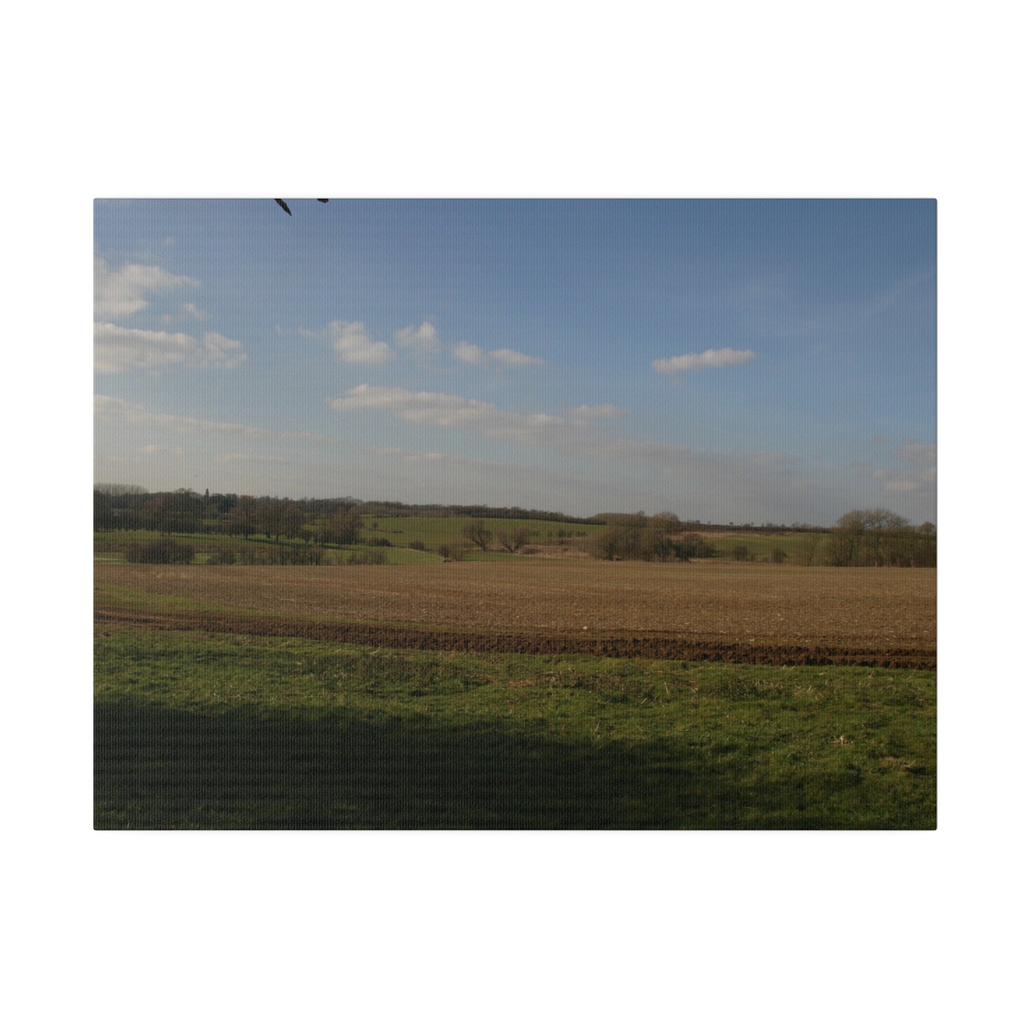 Countryside Landscape With Farm Fields and Lovely Sky Canvas - The Trio Synergize Group