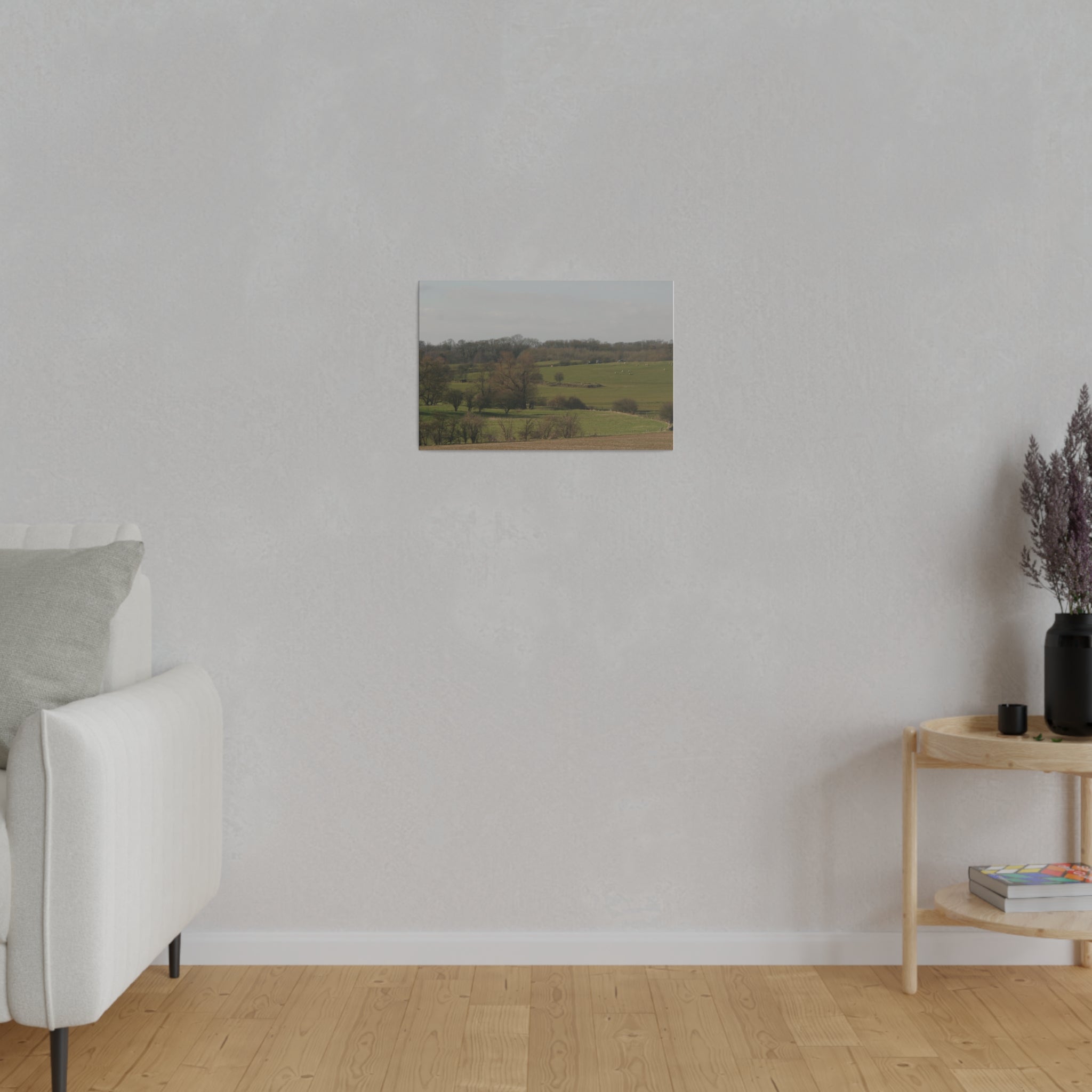 Countryside Landscape With Sheep On A Hill & Trees Canvas - The Trio Synergize Group
