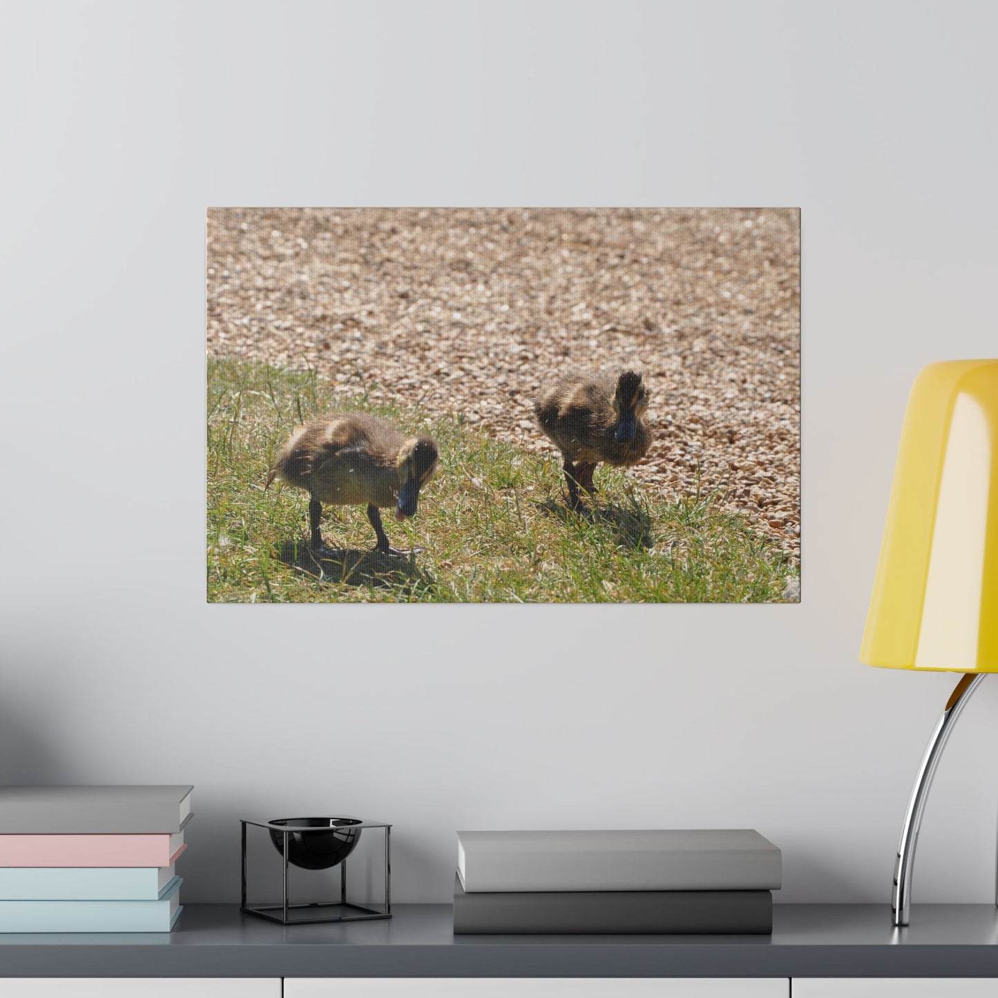 Two Ducklings Next Two Each Other On The Move Canvas - The Trio Synergize Group