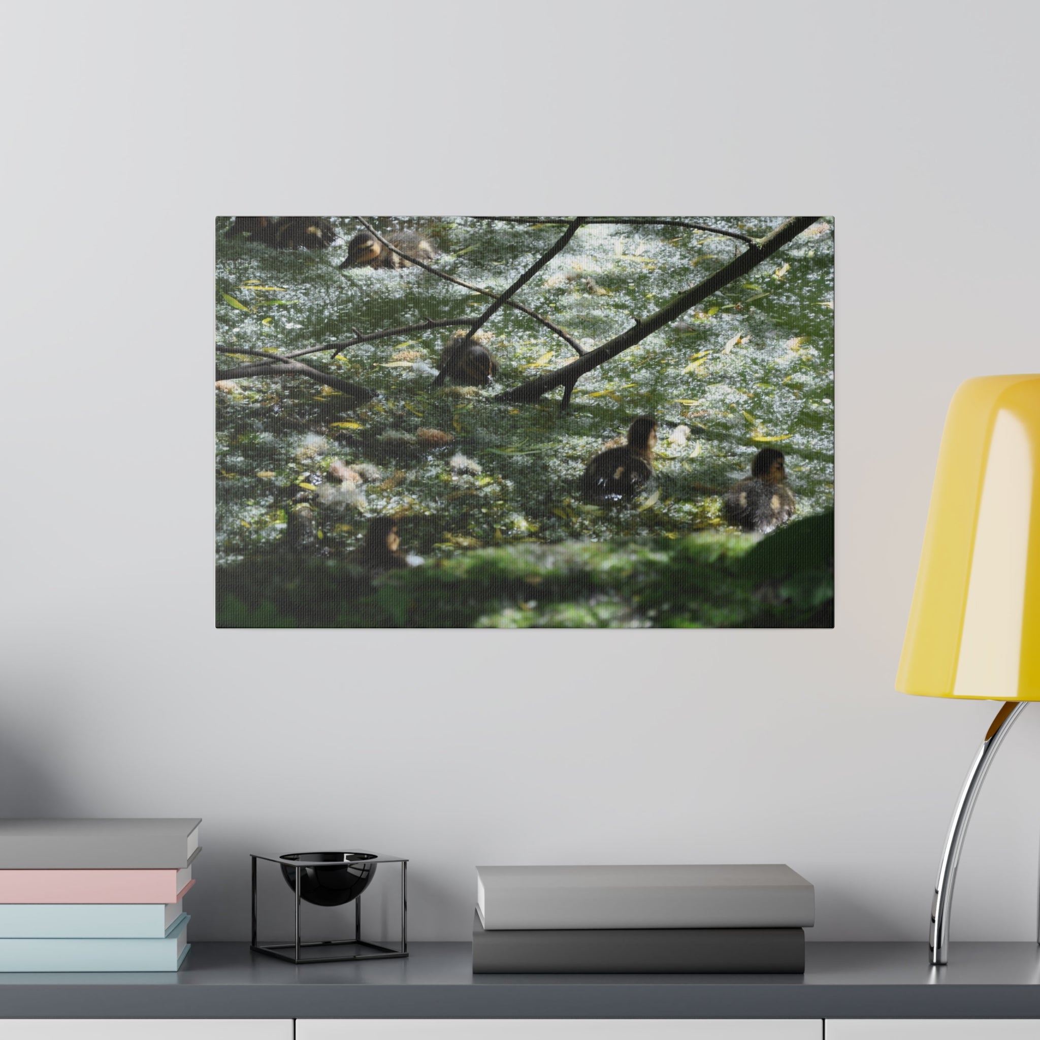 Baby Ducklings Swimming Canvas - The Trio Synergize Group
