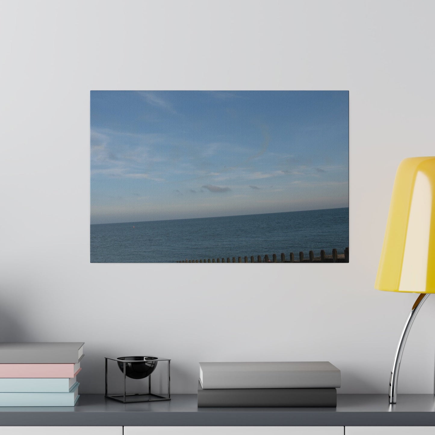 Eastbourne Beach View Of The Sea And Sky Canvas - The Trio Synergize Group
