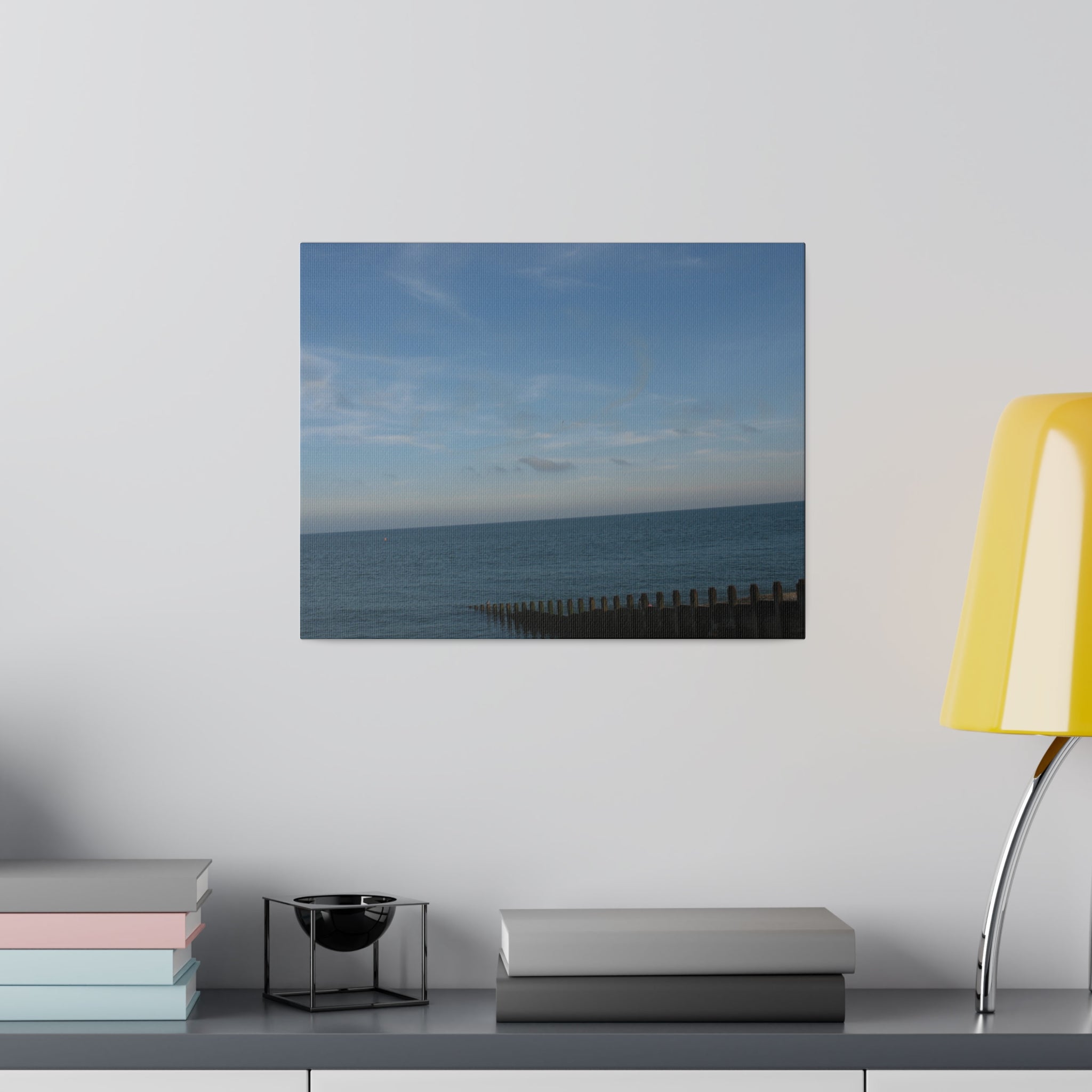 Eastbourne Beach View Of The Sea And Sky Canvas - The Trio Synergize Group