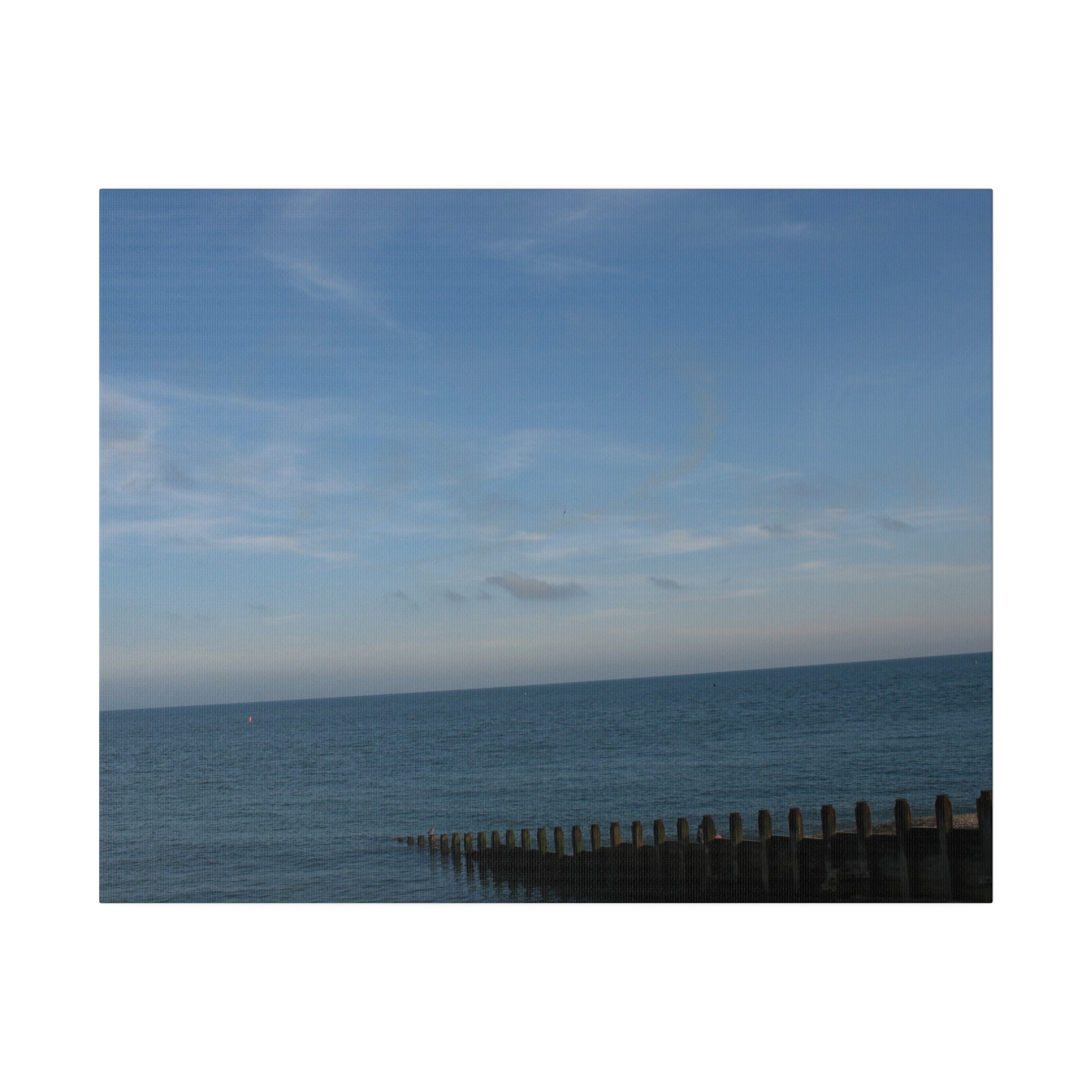 Eastbourne Beach View Of The Sea And Sky Canvas - The Trio Synergize Group
