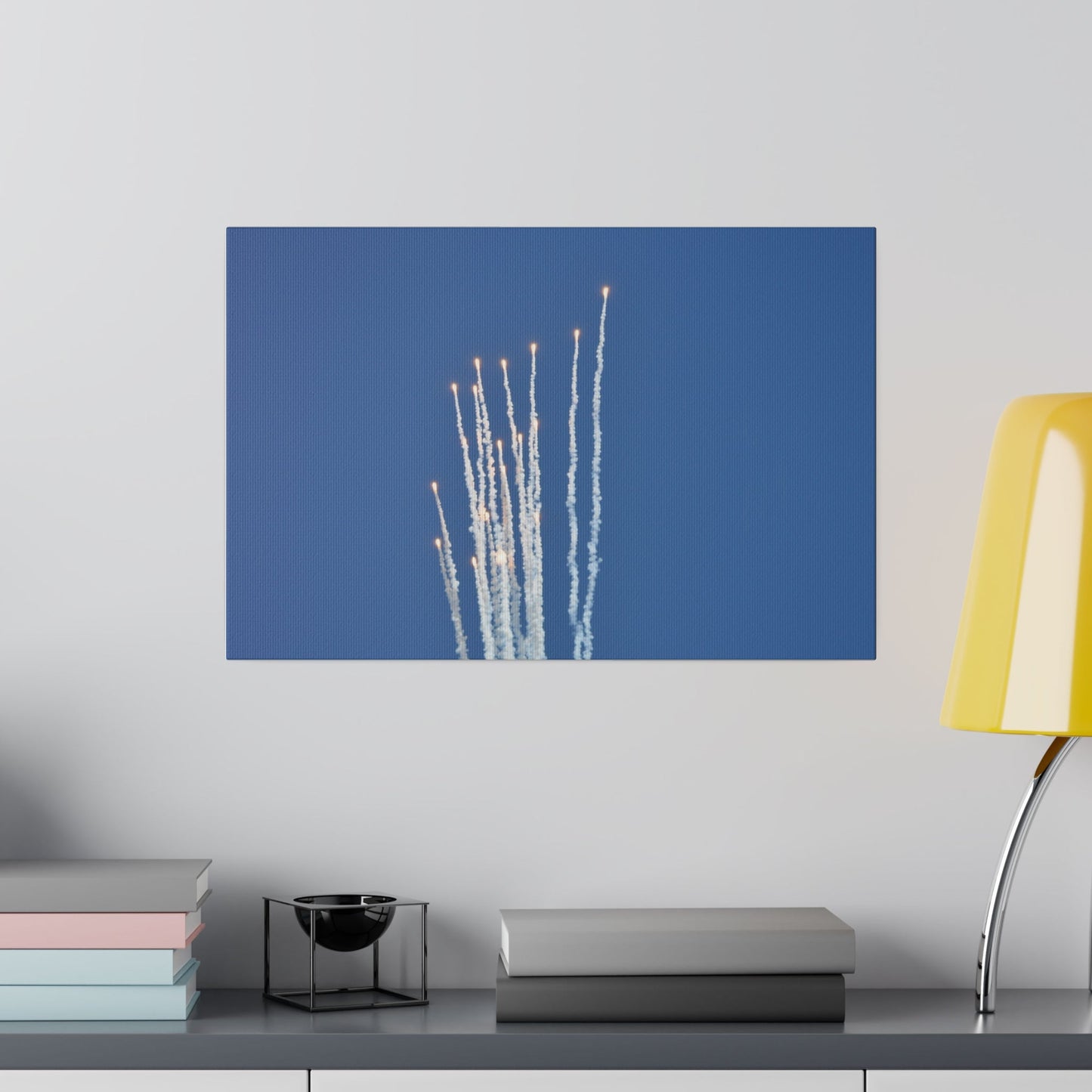 F16 Fighting Falcon Flares Canvas - The Trio Synergize Group