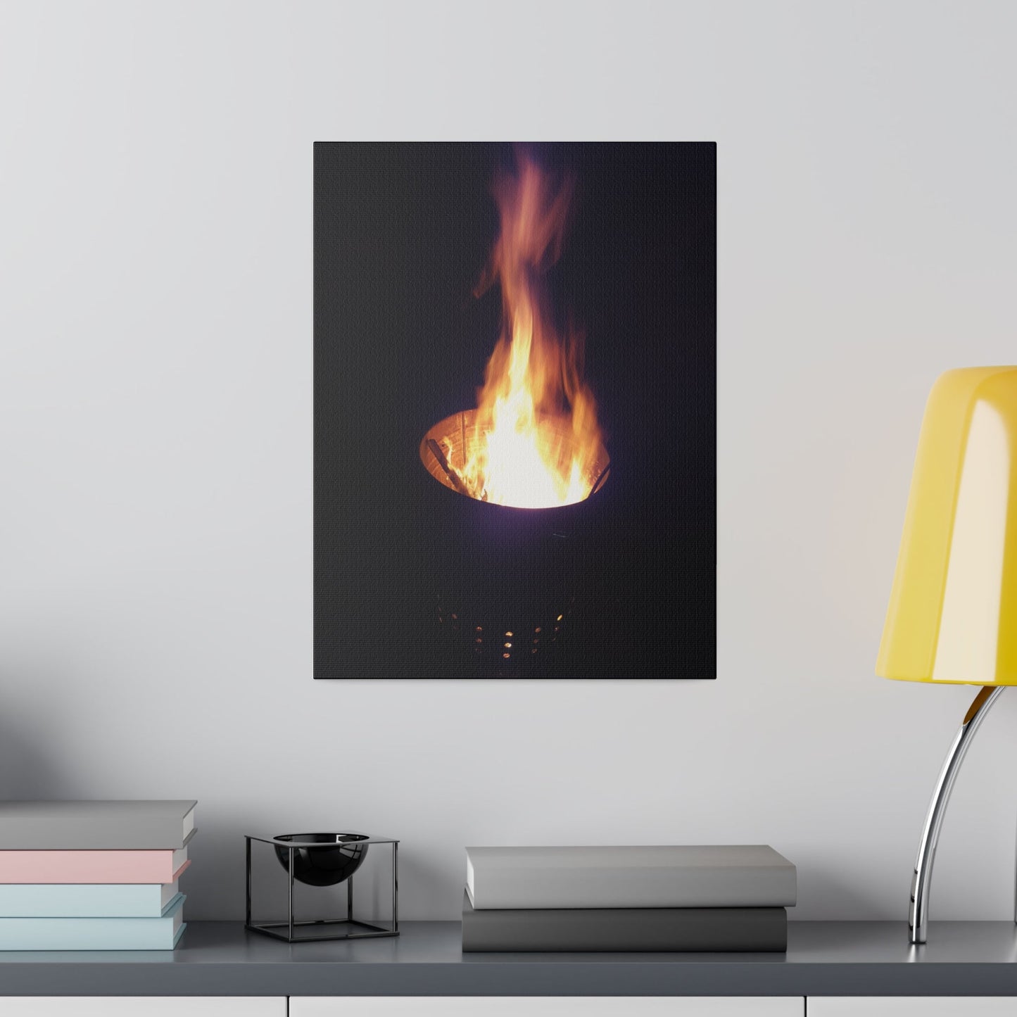 Fire Pit, Matte Canvas, Stretched, 0.75" - The Trio Synergize Group
