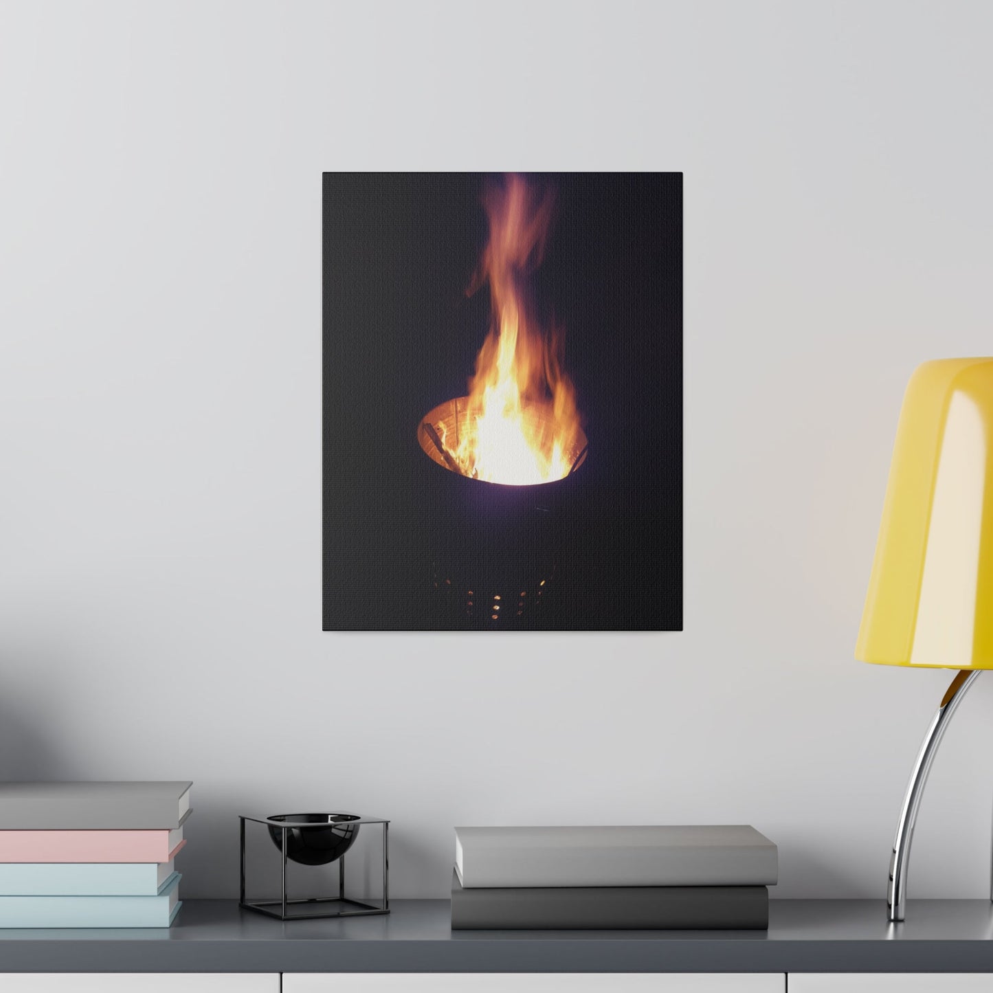 Fire Pit, Matte Canvas, Stretched, 0.75" - The Trio Synergize Group