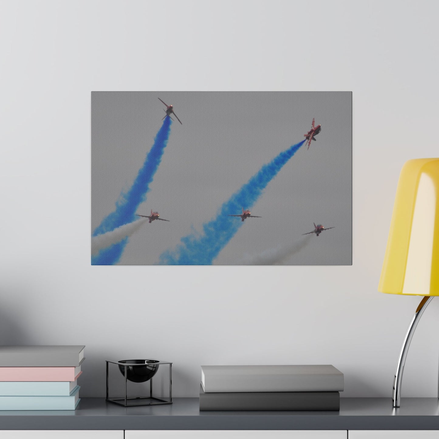 The Red Arrows, Three Level & Two Flying Sideways Canvas - The Trio Synergize Group