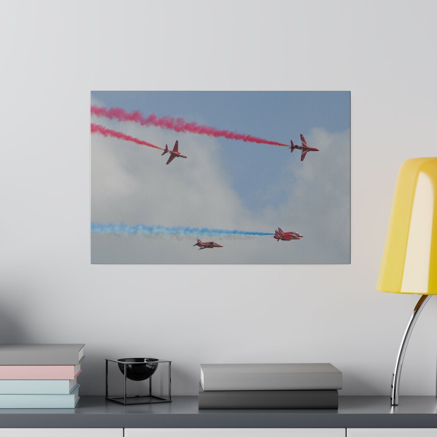 The Red Arrows Canvas: Two Jets Above Three Fun Flight - The Trio Synergize Group