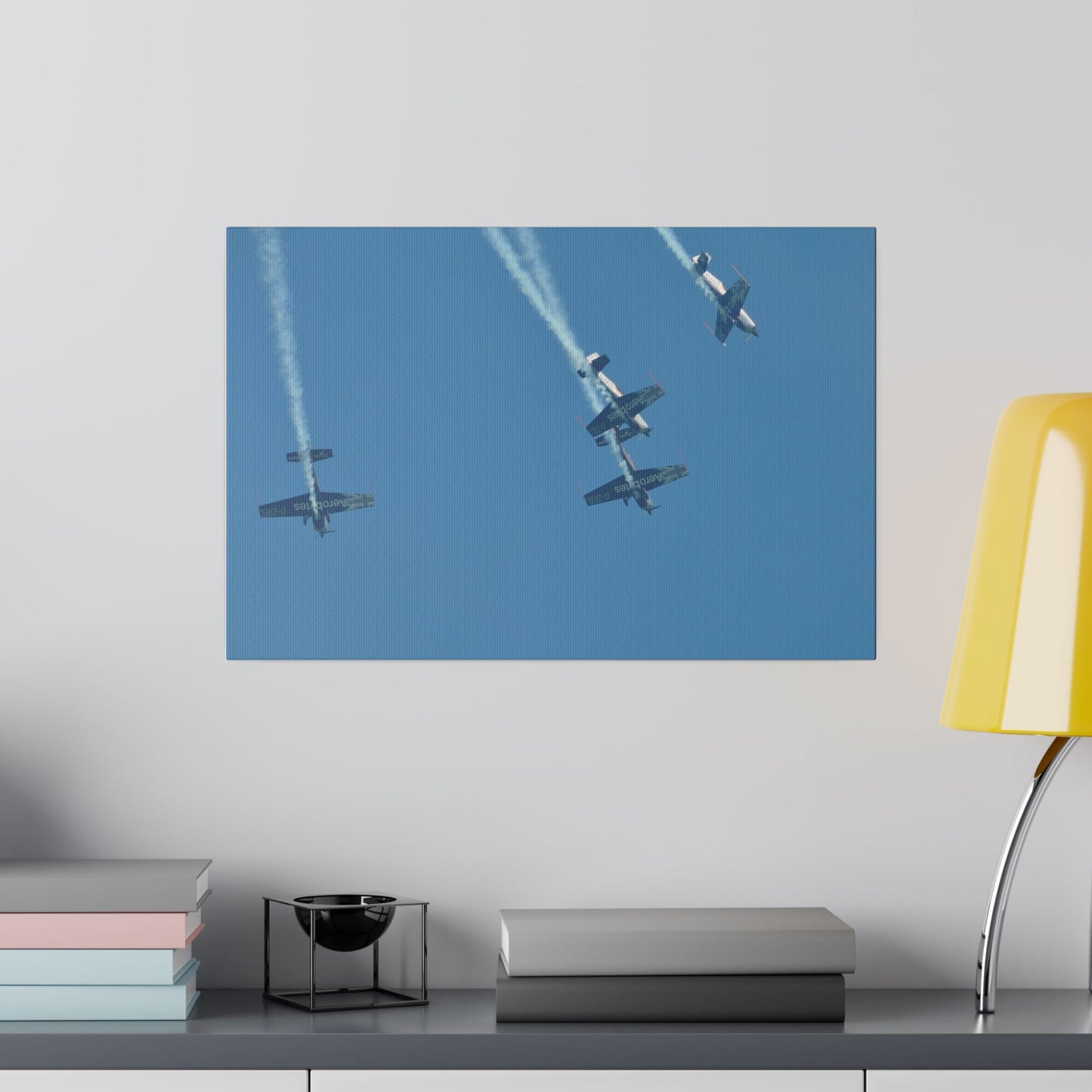 The Blades Descending With Smoke In Formation Canvas - The Trio Synergize Group