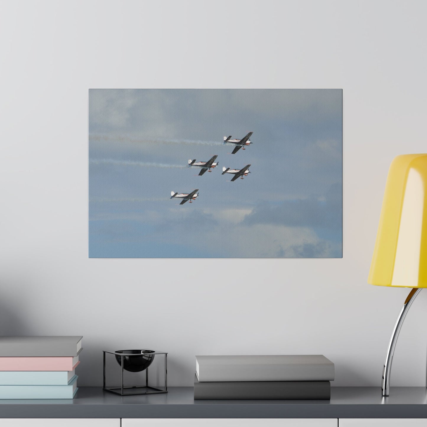The Blades Flying Right In Formation Rear View Canvas - The Trio Synergize Group