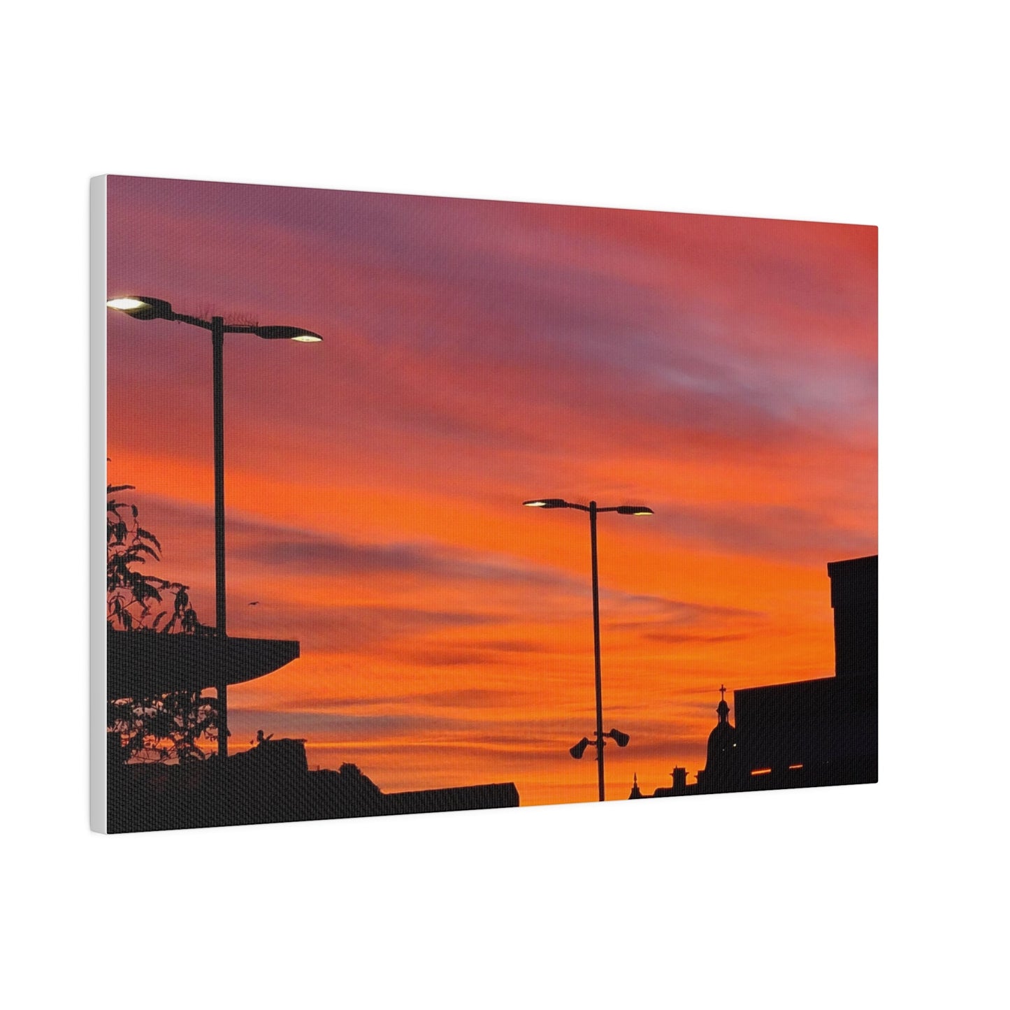 Gradient of Coloured Clouds Due to Sunrise, Matte Canvas, Stretched, 0.75" - The Trio Synergize Group