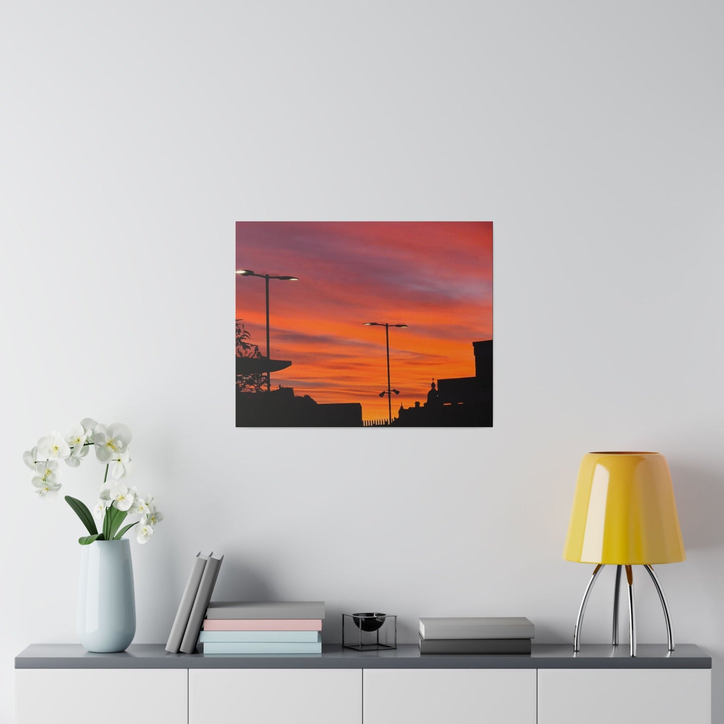 Gradient of Coloured Clouds Due to Sunrise, Matte Canvas, Stretched, 0.75" - The Trio Synergize Group