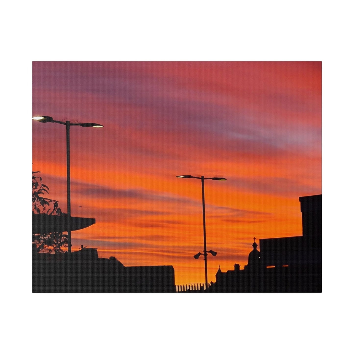 Gradient of Coloured Clouds Due to Sunrise, Matte Canvas, Stretched, 0.75" - The Trio Synergize Group