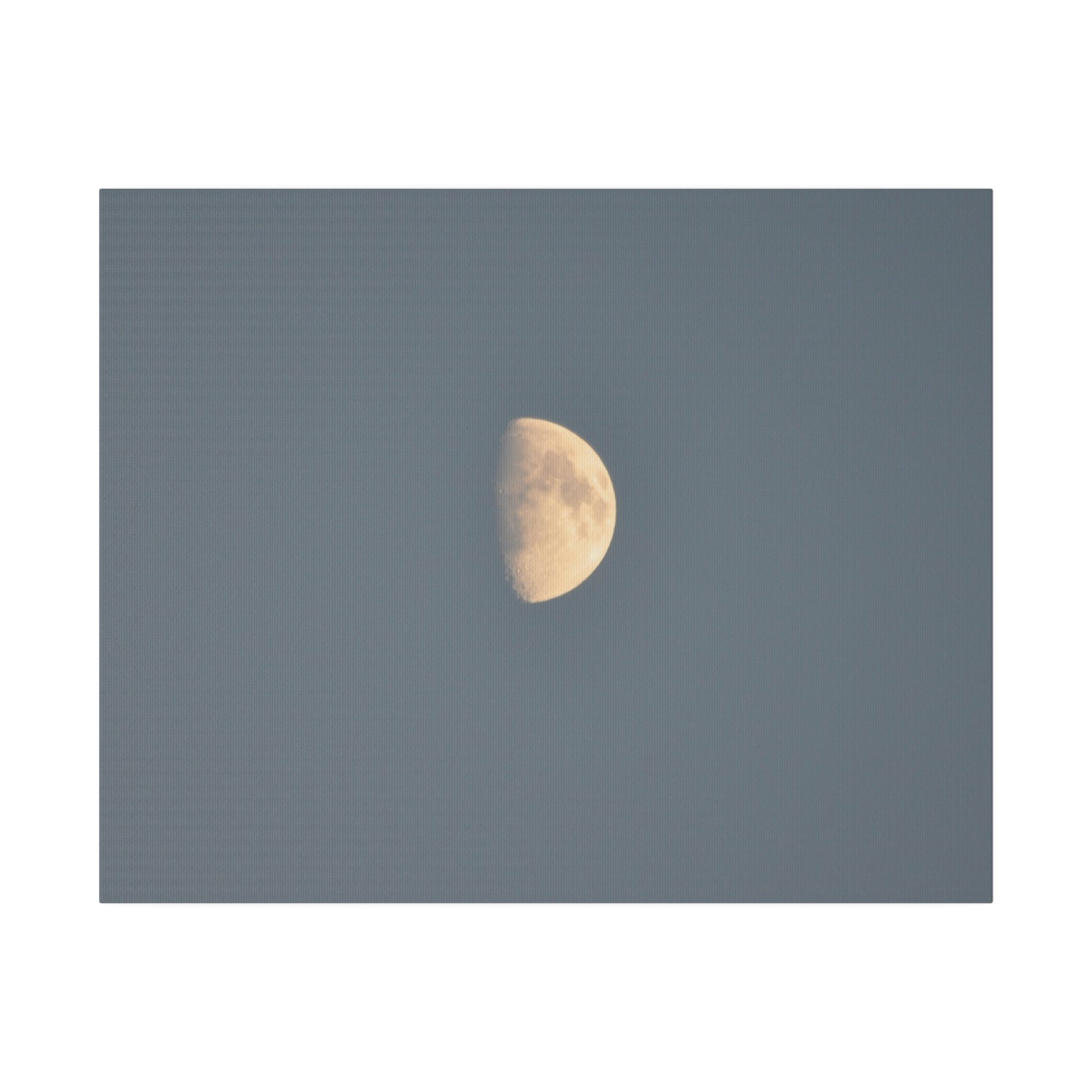 Gray Moon Close Up Canvas Print - The Trio Synergize Group