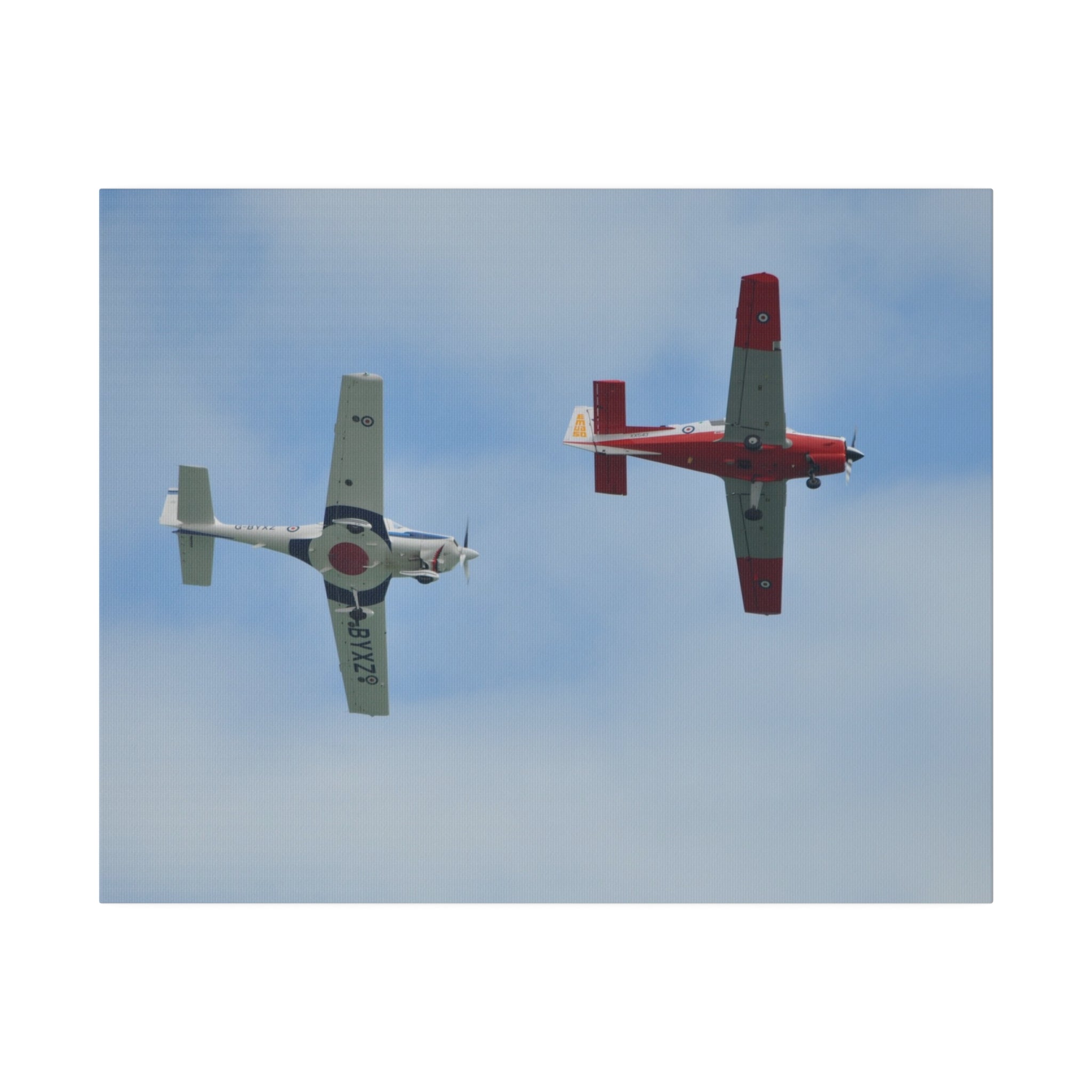 Grob G115E & Waddington A View Of The Undercarriage Canvas - The Trio Synergize Group