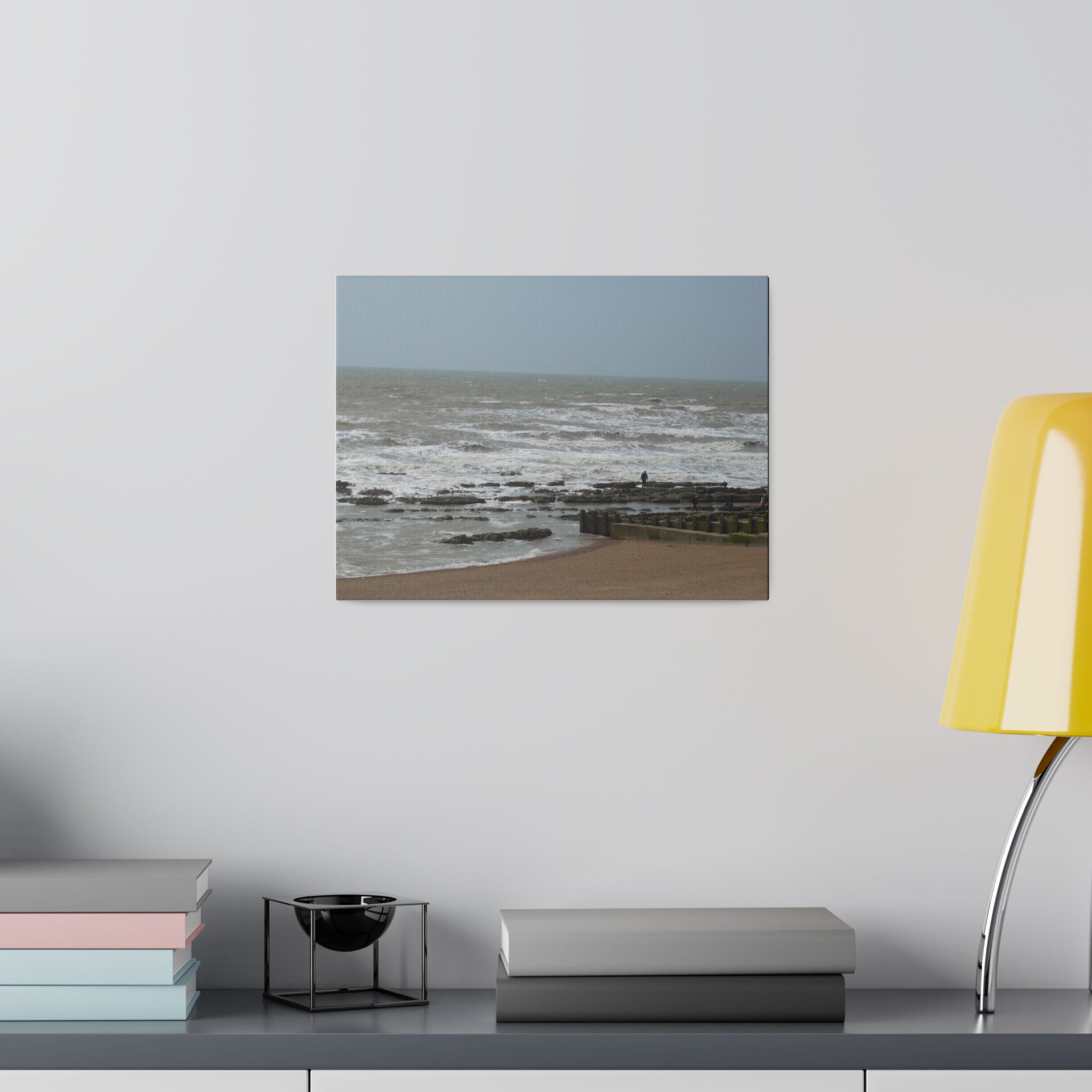 Hasting Beach And Rockpools Canvas - The Trio Synergize Group