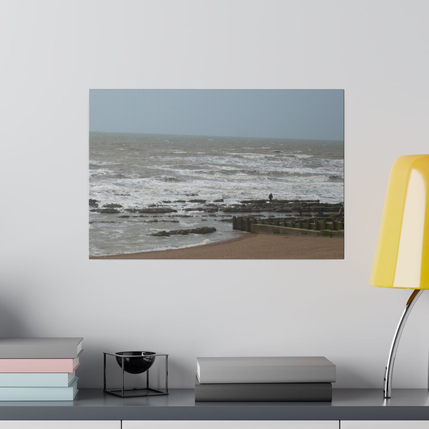 Hasting Beach And Rockpools Canvas - The Trio Synergize Group